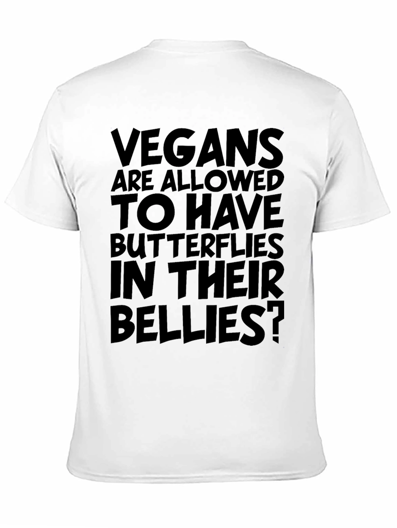 Vegan Butterfly Graphic Tee - Unisex Black T-Shirt