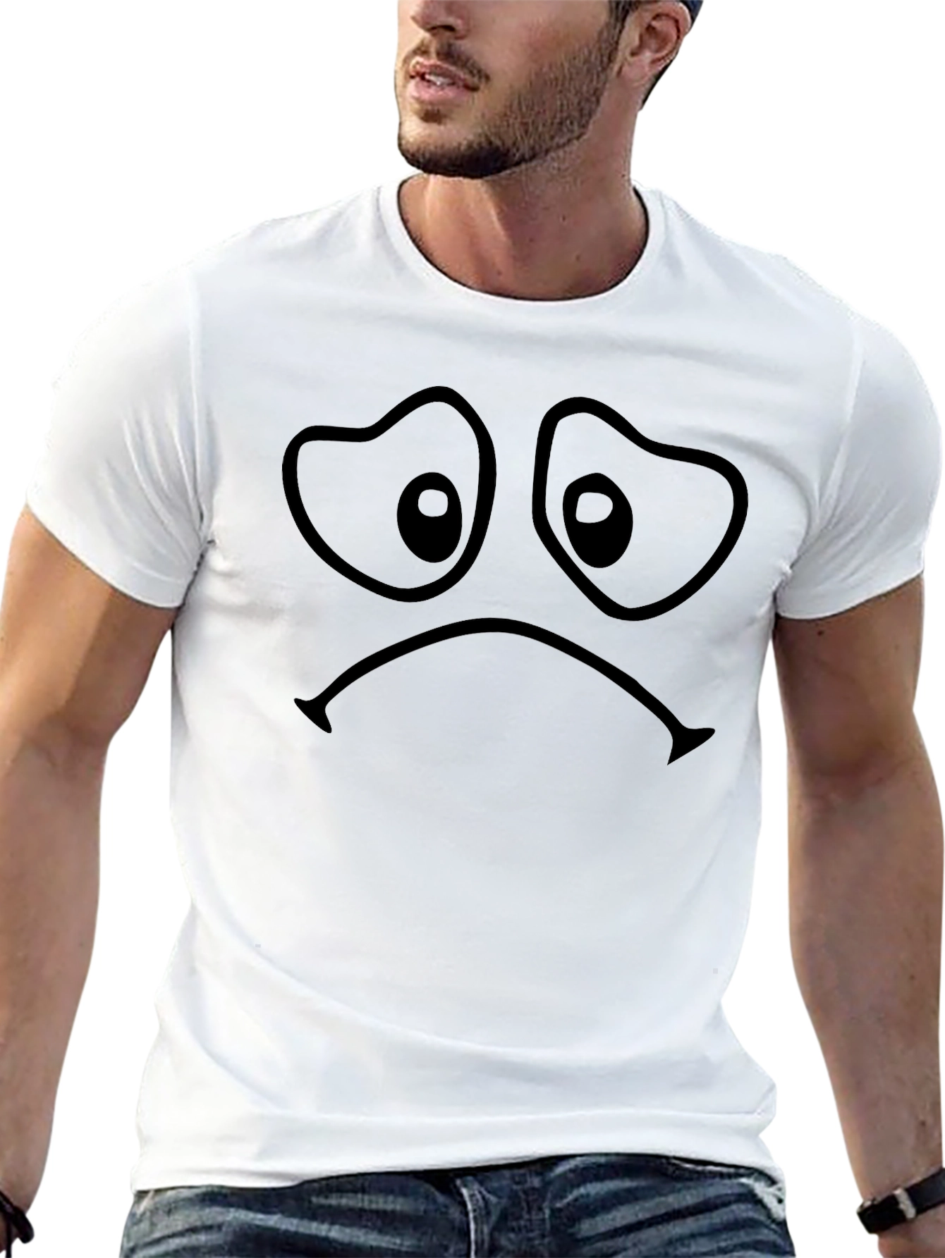 Sad Face Graphic T-Shirt - Unisex