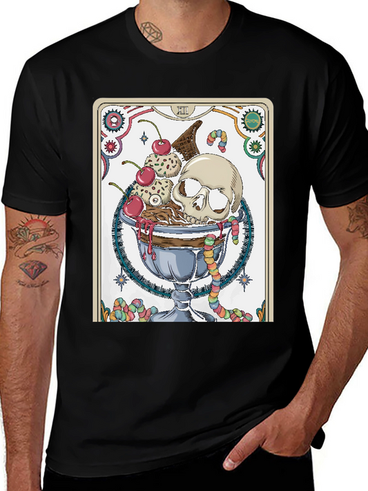 Skull Sundae Graphic Tee - Death Tarot T-Shirt