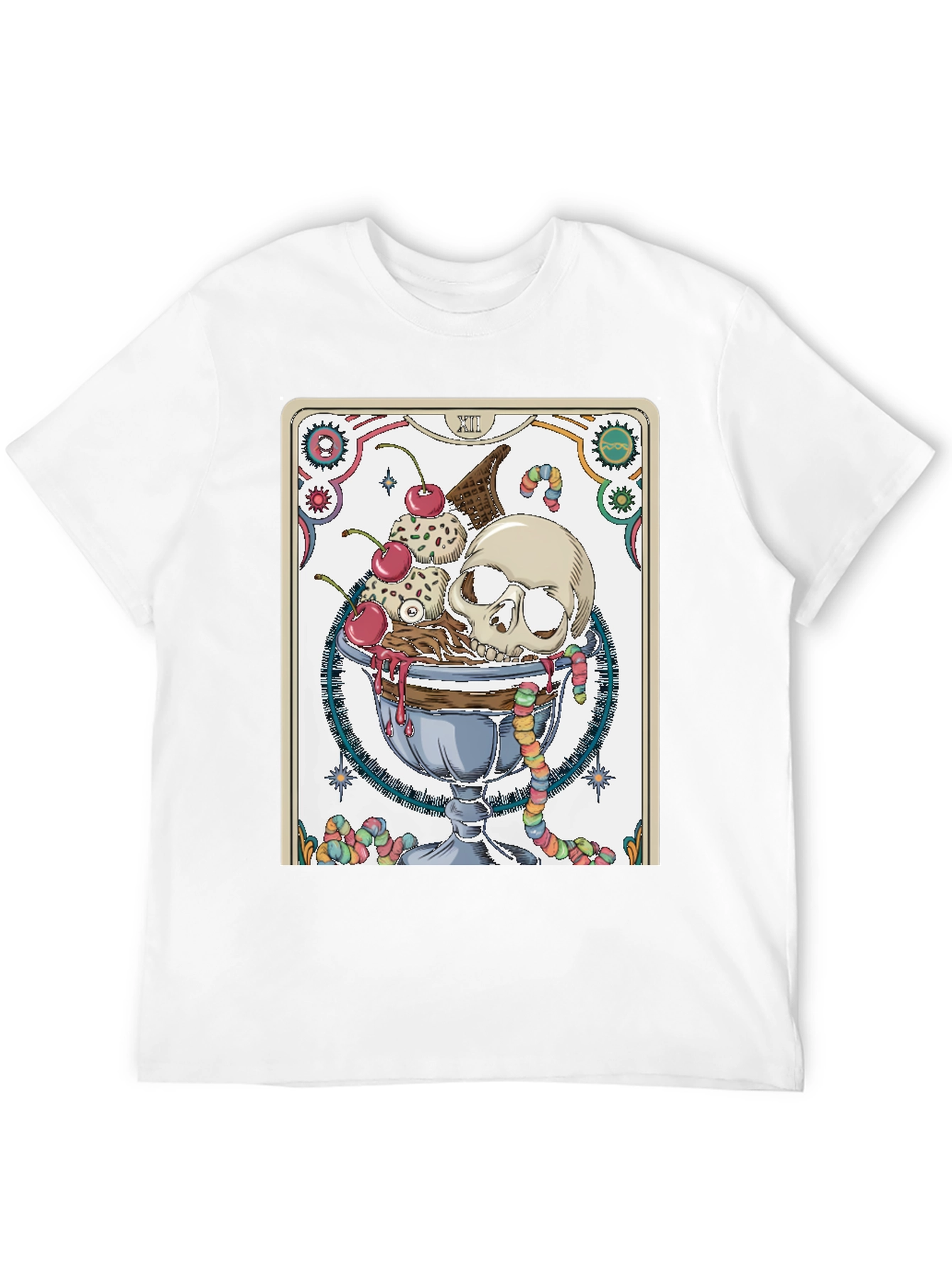 Skull Sundae Graphic Tee - Death Tarot T-Shirt