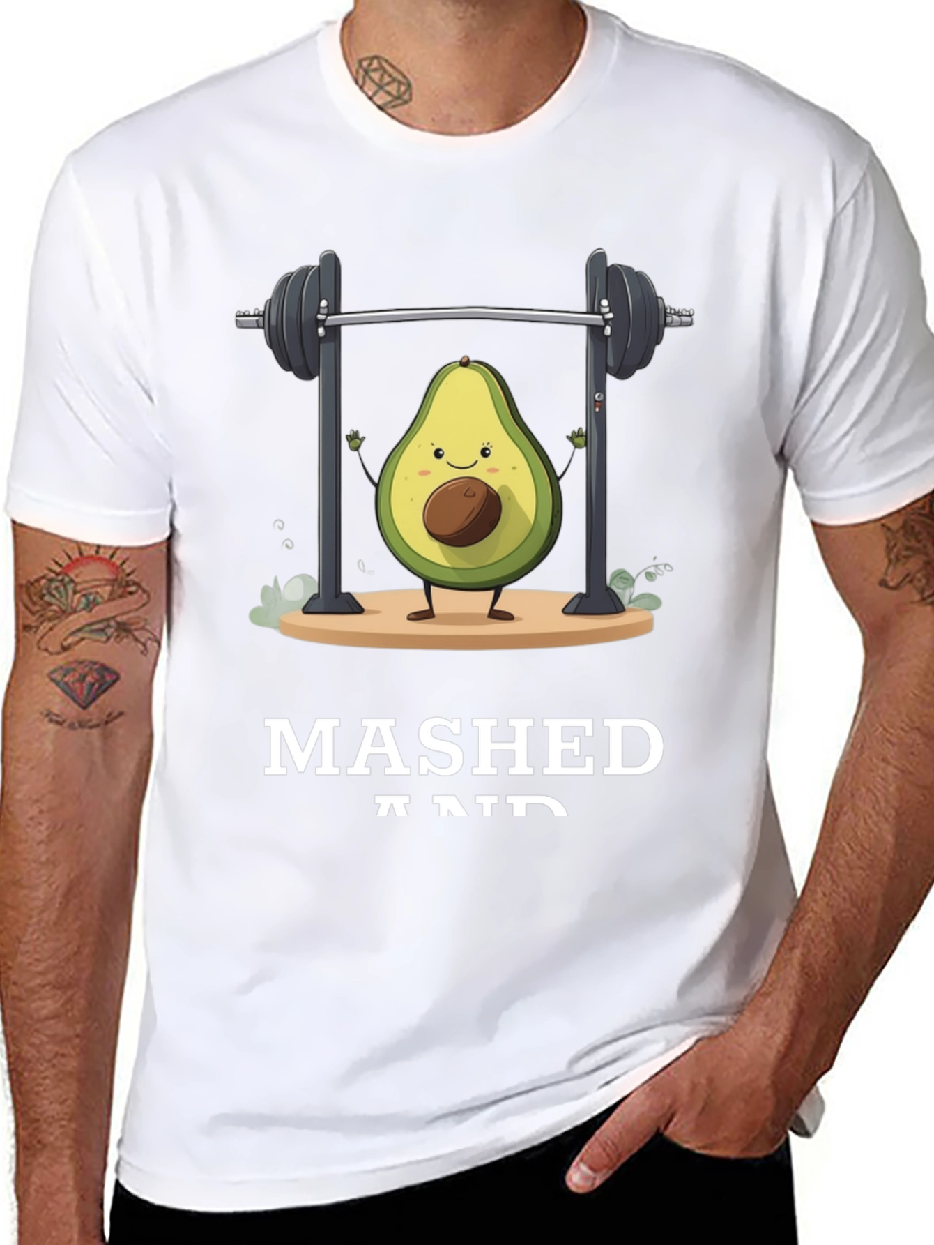 Mashed and Ripped Avocado Gym T-Shirt