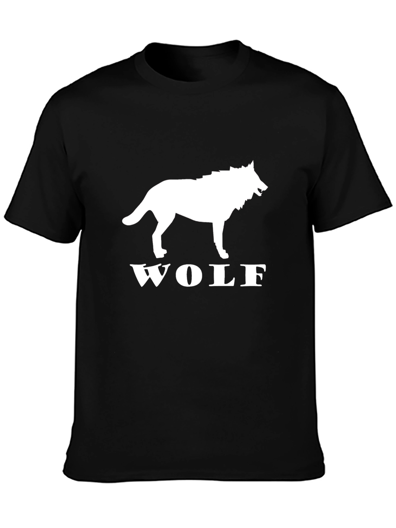 Black Wolf Graphic Tee - Stylish Animal Print Shirt