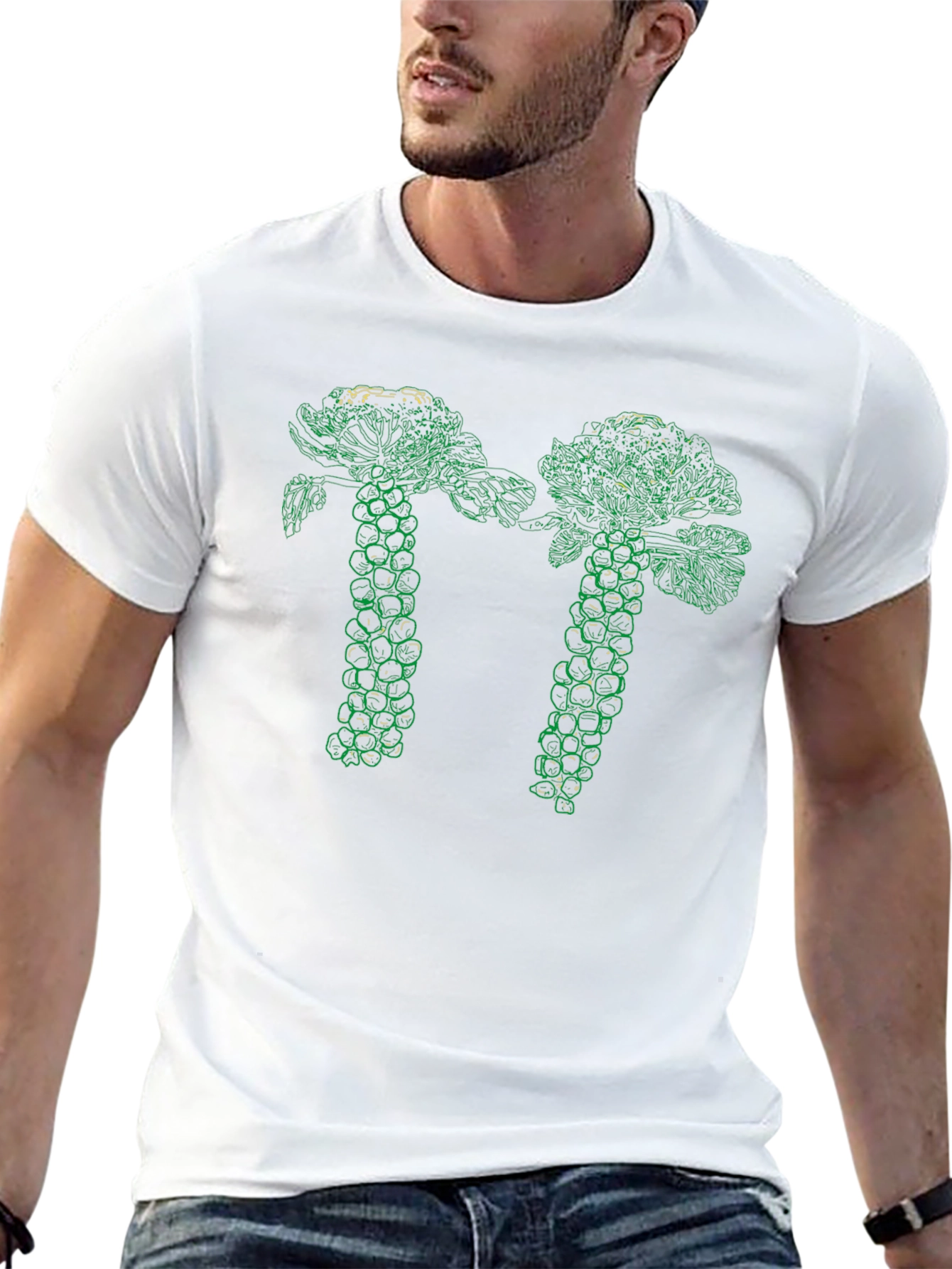 Brussels Sprouts Graphic Tee - Novelty Vegetable Shirt