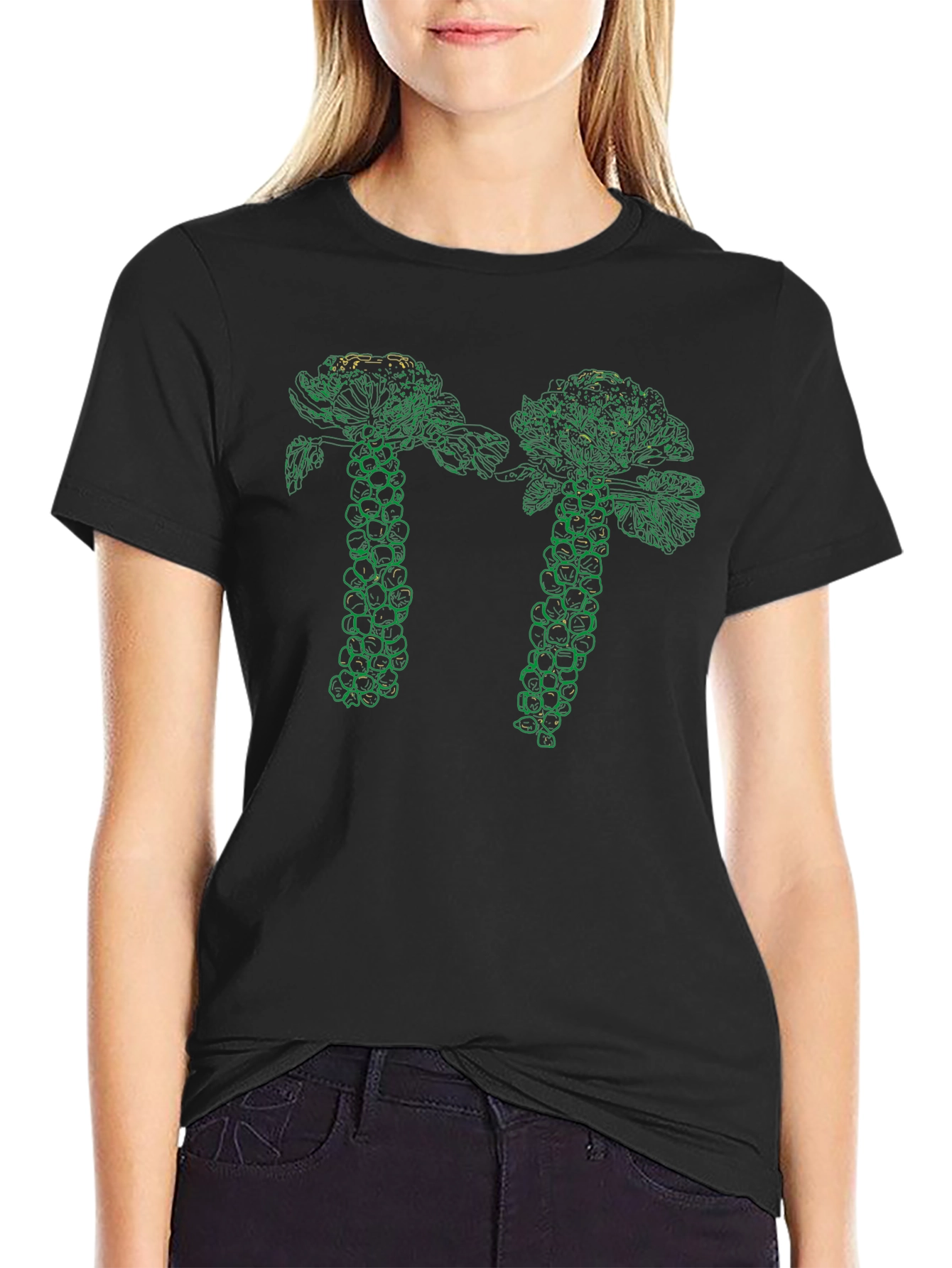 Brussels Sprouts Graphic Tee - Novelty Vegetable Shirt