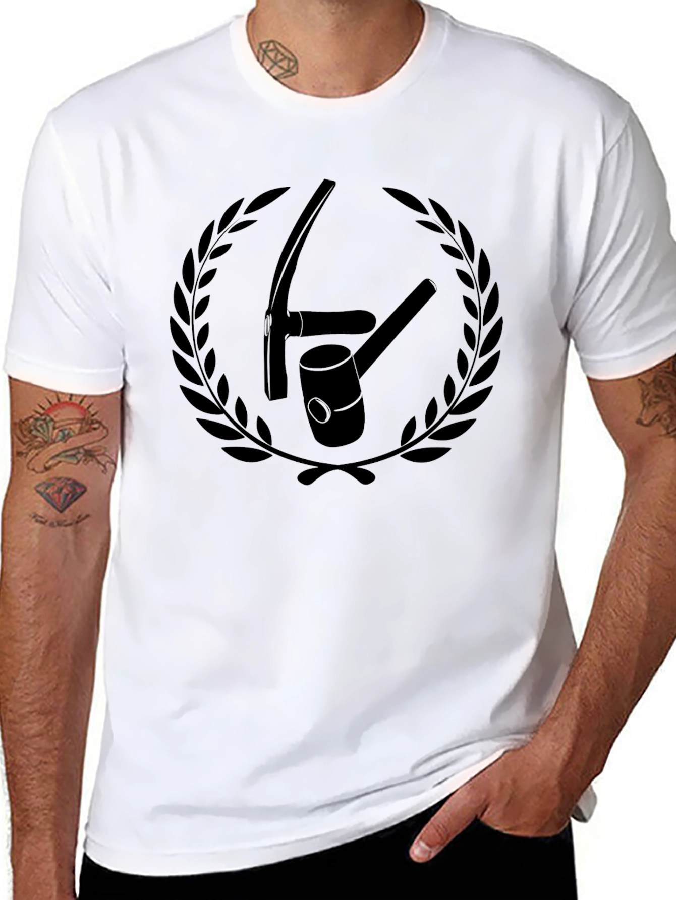 Blacksmith Tools Graphic Tee - Black Cotton