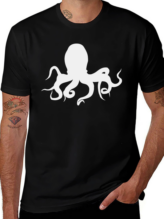 Octopus Graphic Tee - Mens Black T-Shirt