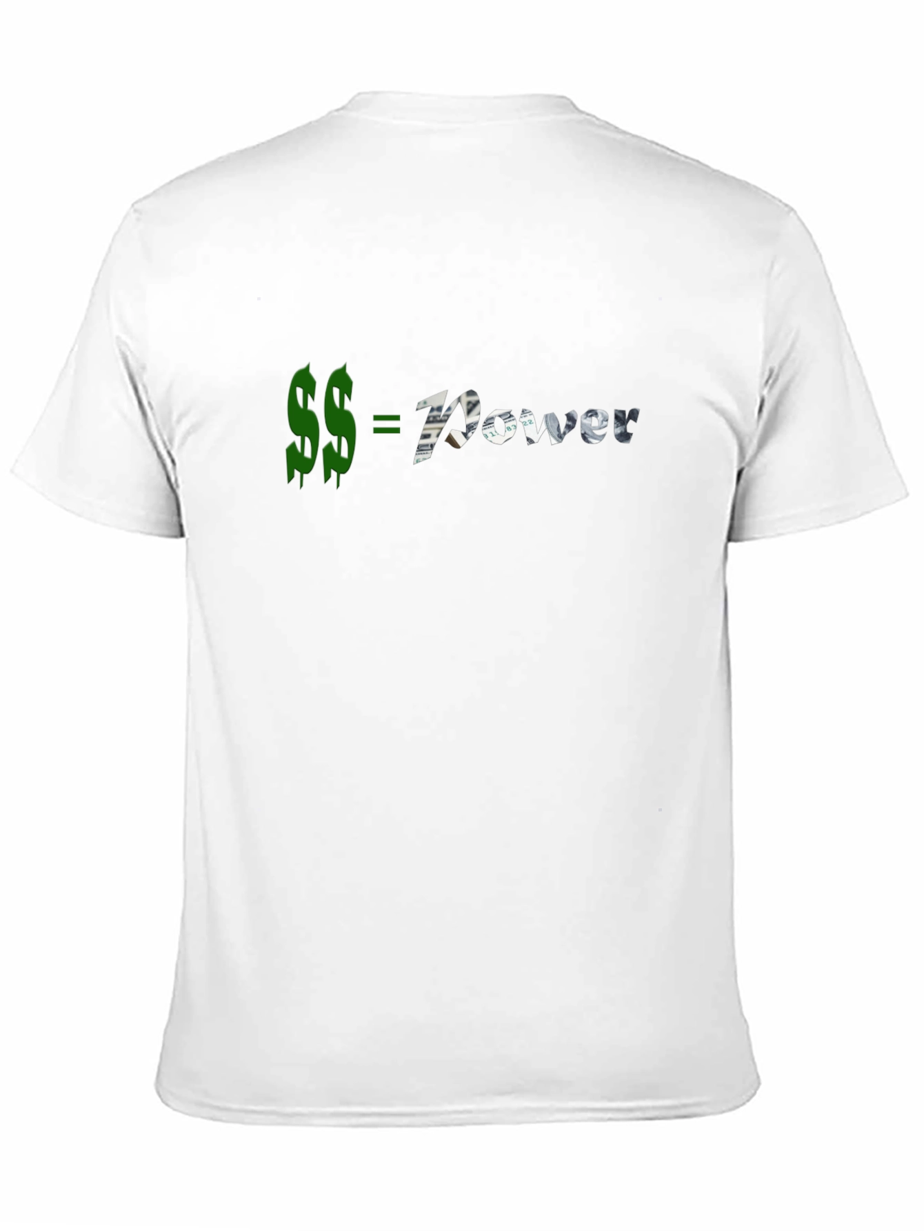 Money Equals Power Black Graphic T-Shirt