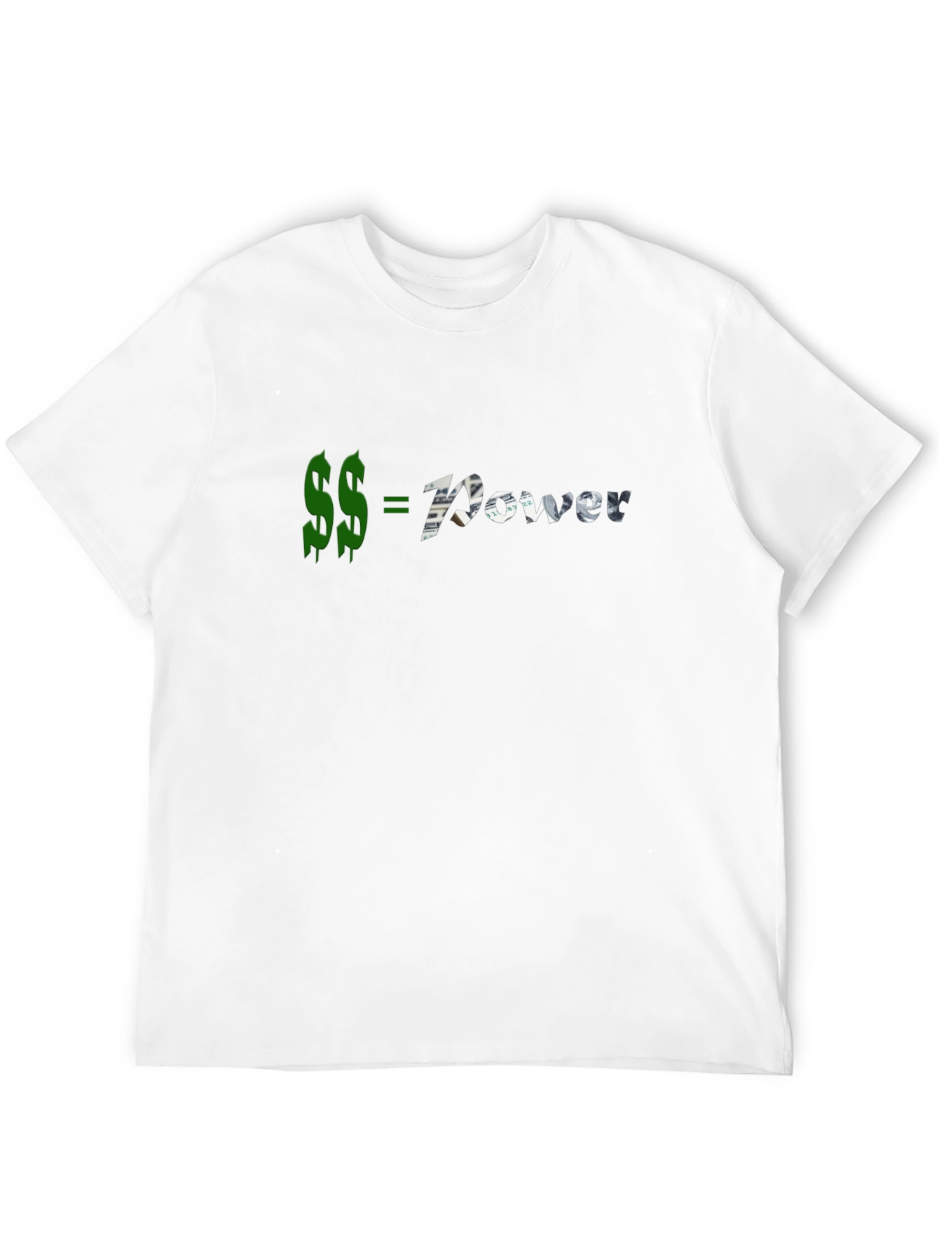 Money Equals Power Black Graphic T-Shirt