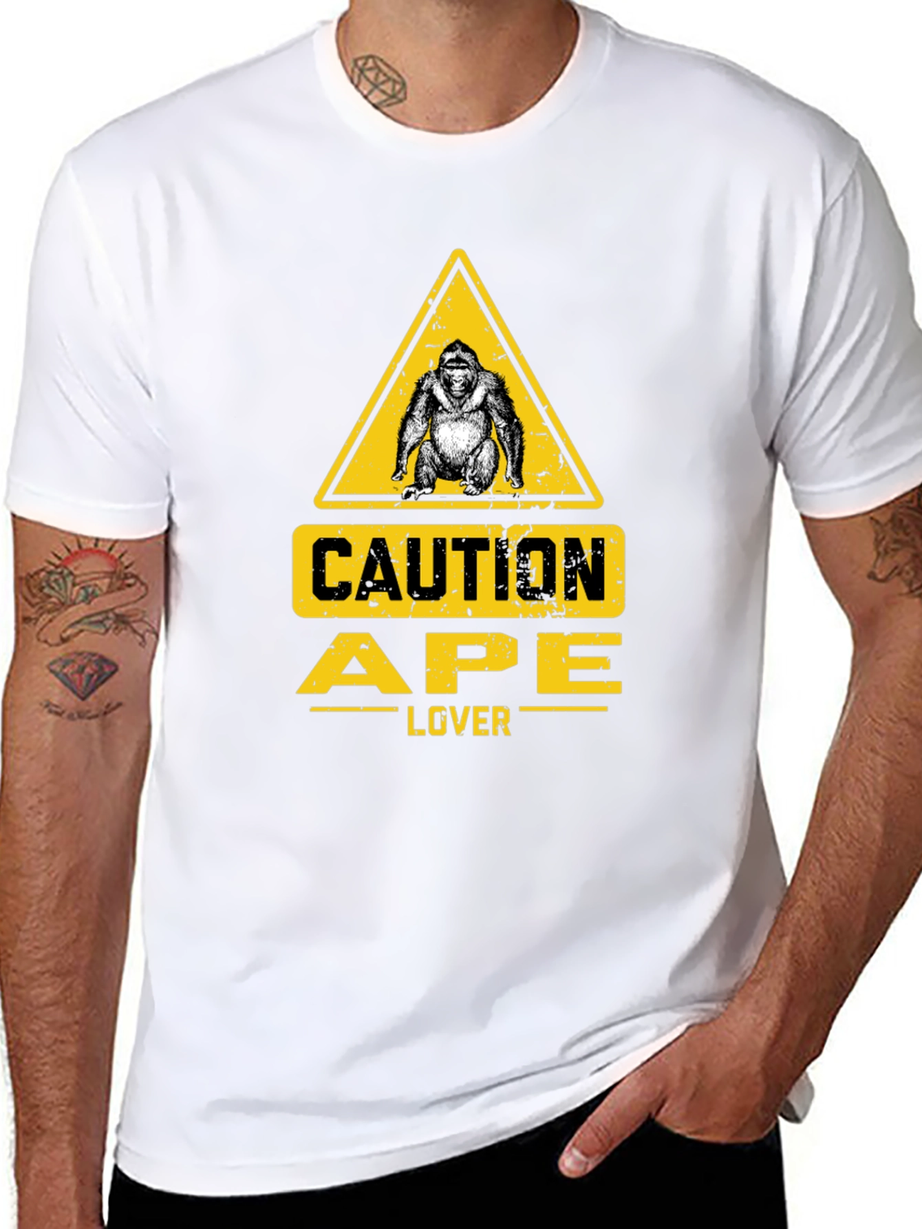 Caution Ape Lover Black T-Shirt