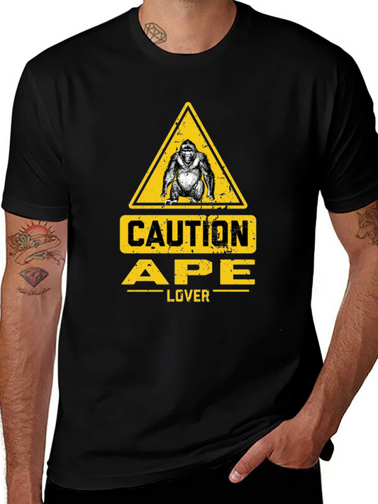 Caution Ape Lover Black T-Shirt