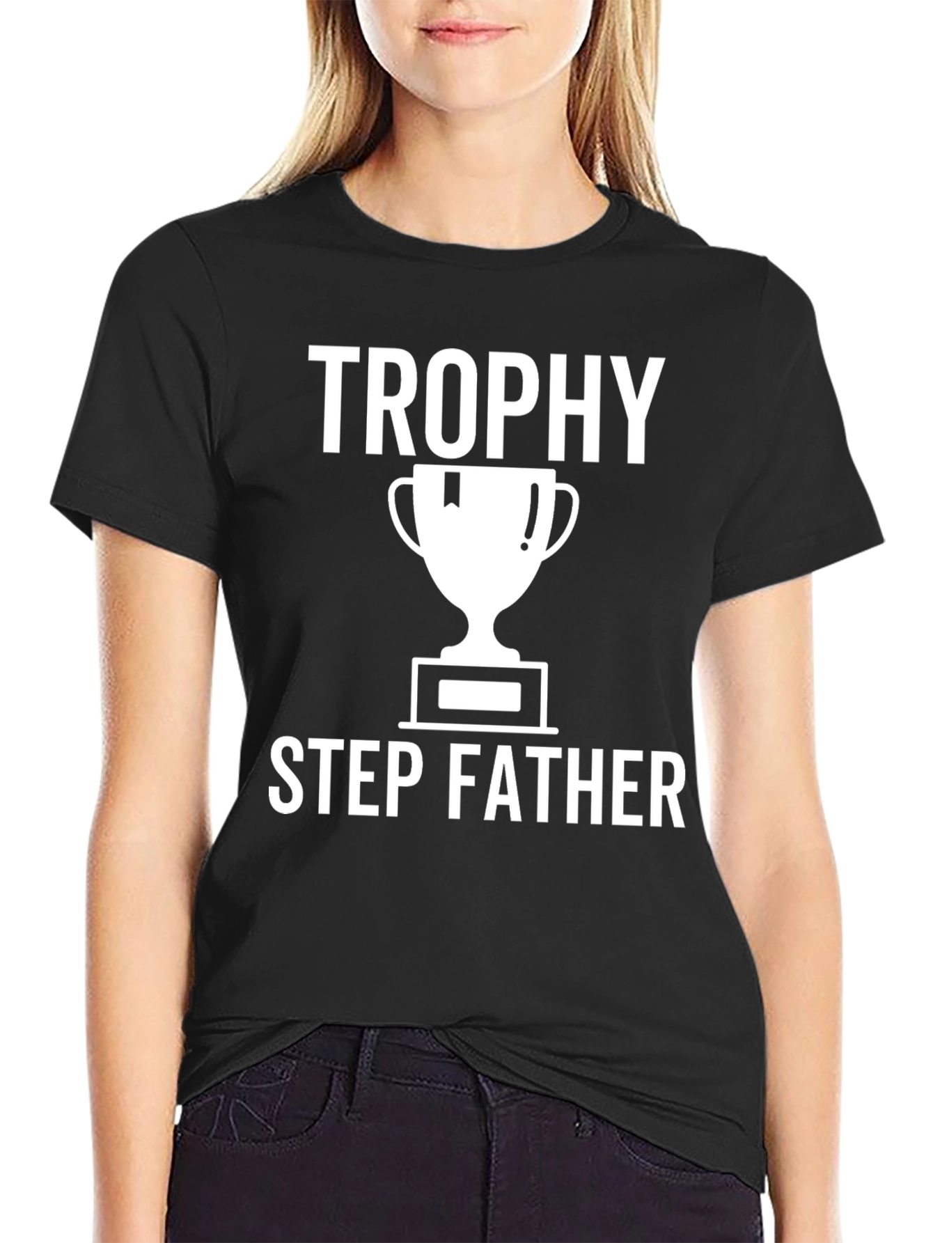 Trophy Step Father Graphic Tee - Black Shirt