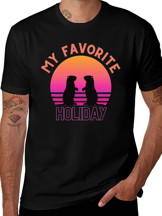 Retro Groundhog Day T-Shirt - My Favorite Holiday