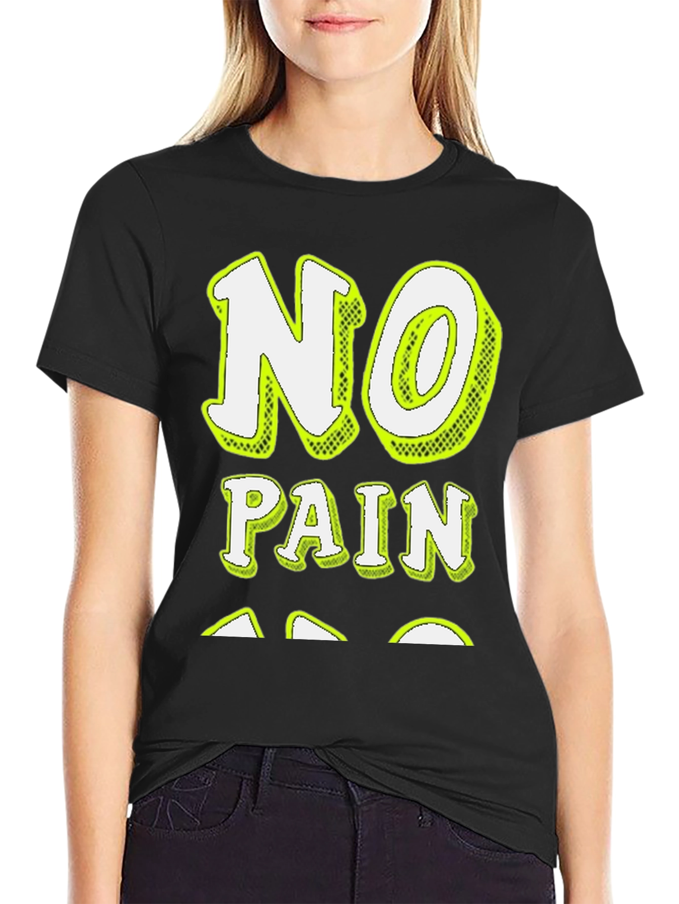 No Pain T-Shirt - Black Graphic Tee