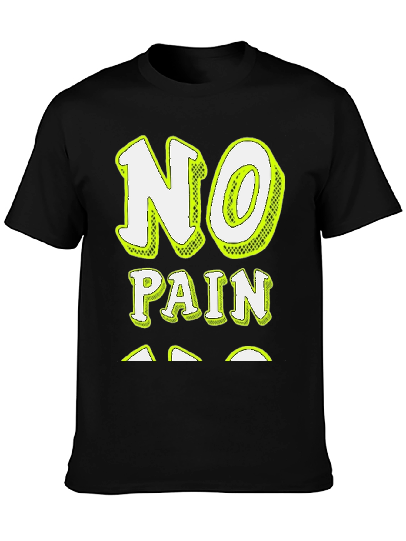 No Pain T-Shirt - Black Graphic Tee