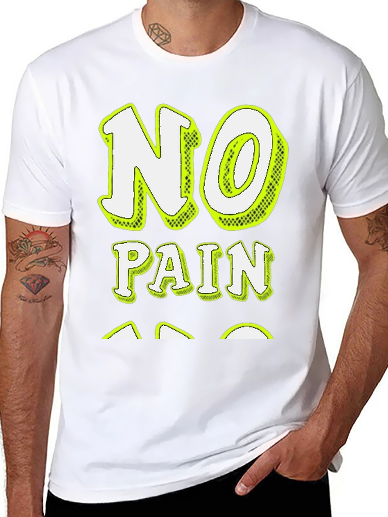 No Pain T-Shirt - Black Graphic Tee