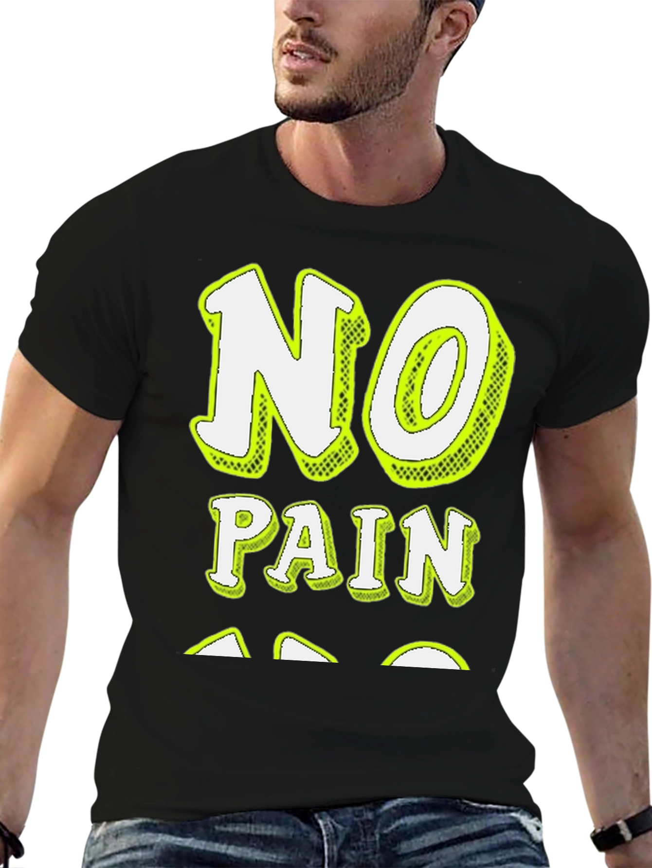 No Pain T-Shirt - Black Graphic Tee