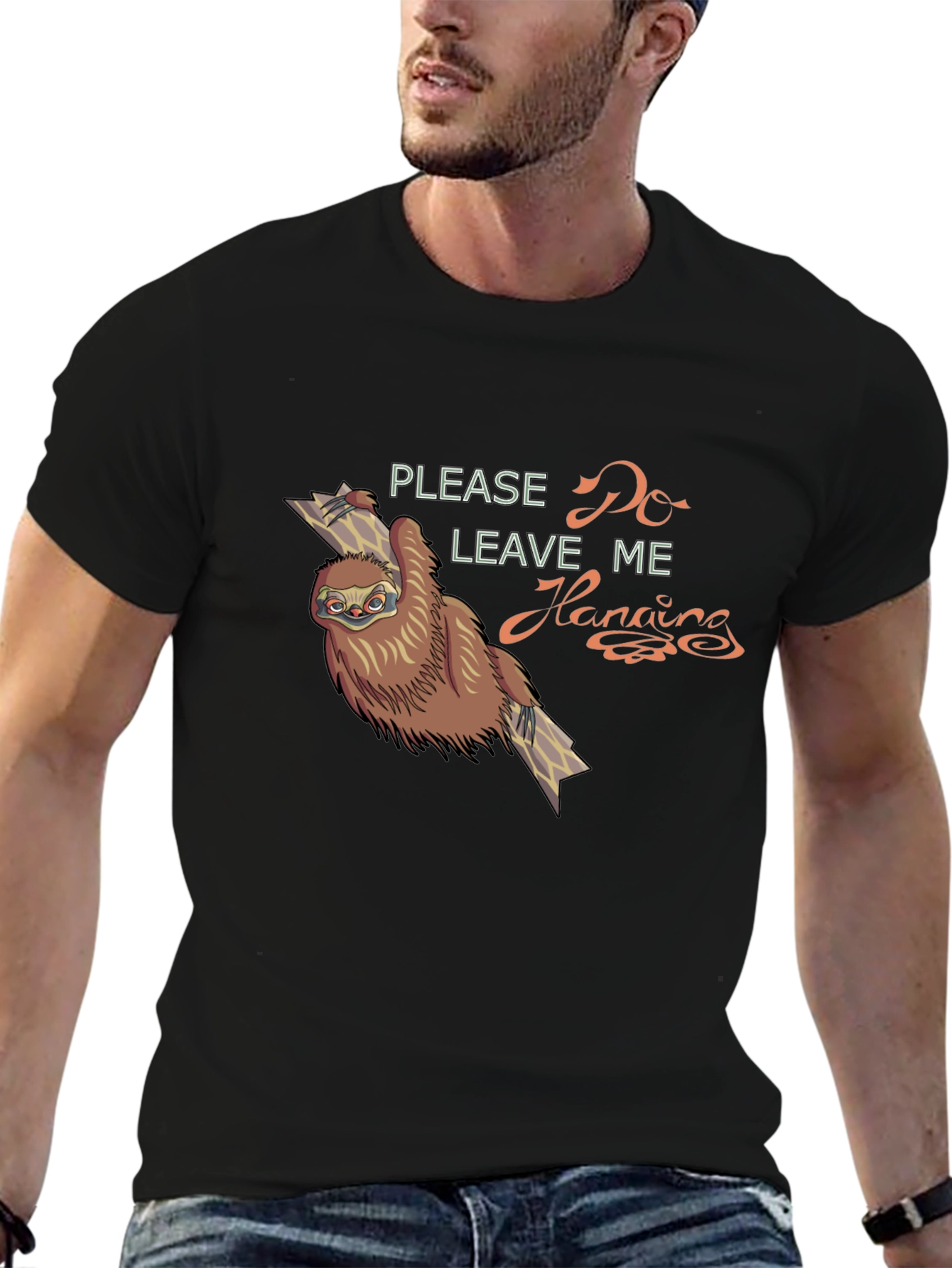 Sloth Hanging Around Graphic T-Shirt - Relaxed Fit