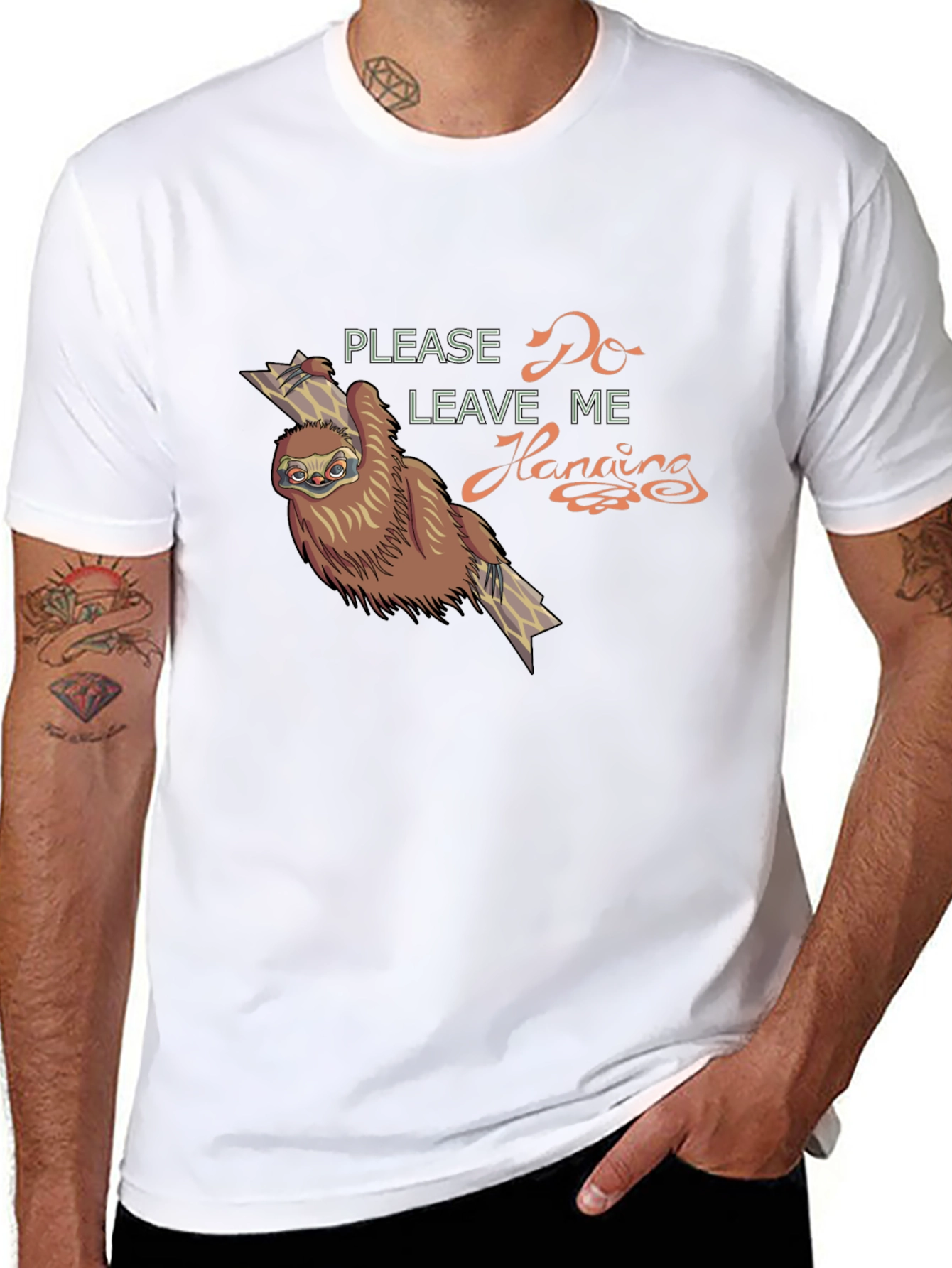 Sloth Hanging Around Graphic T-Shirt - Relaxed Fit
