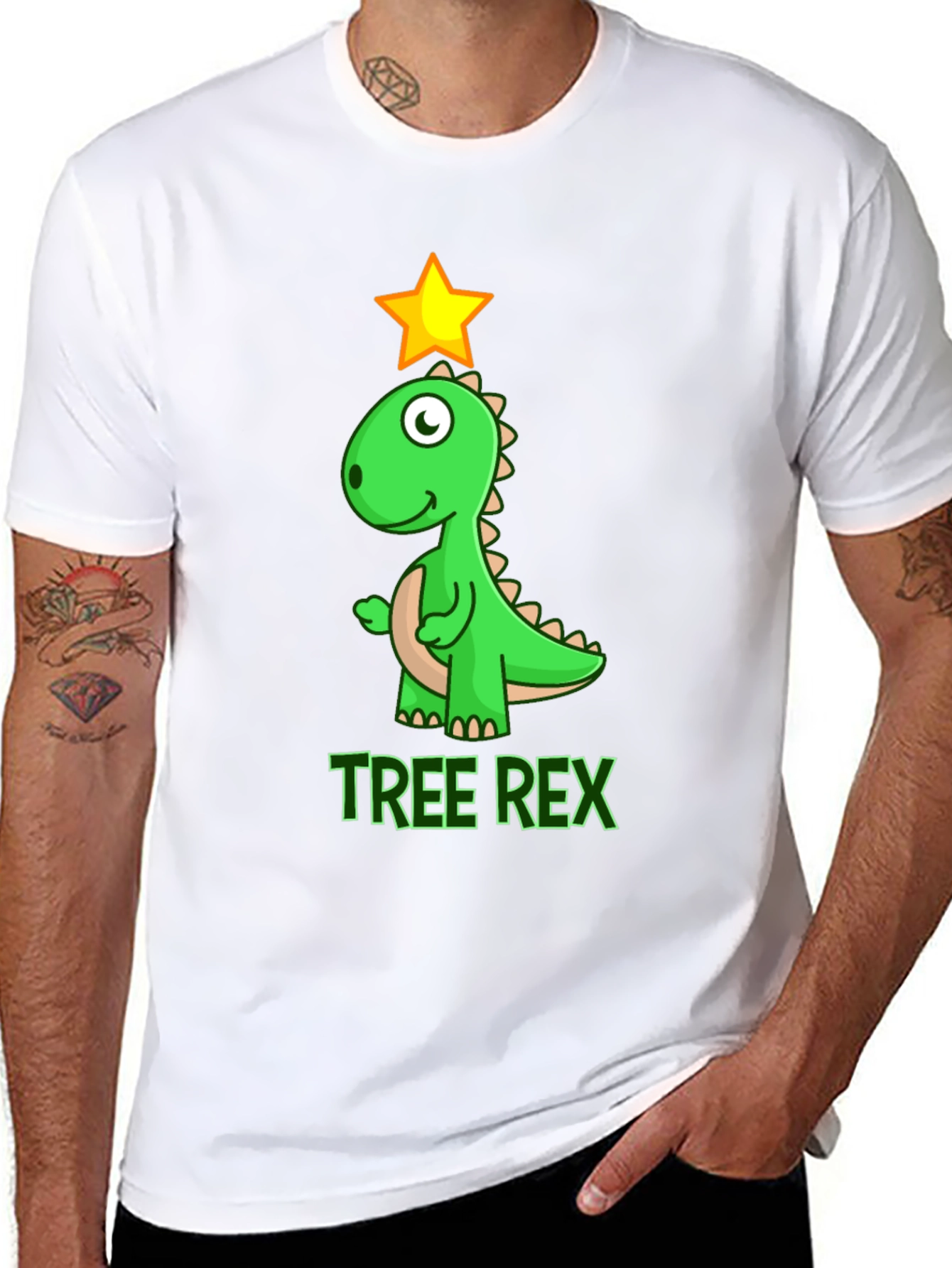 Tree Rex T-Shirt - Festive Dinosaur Tee