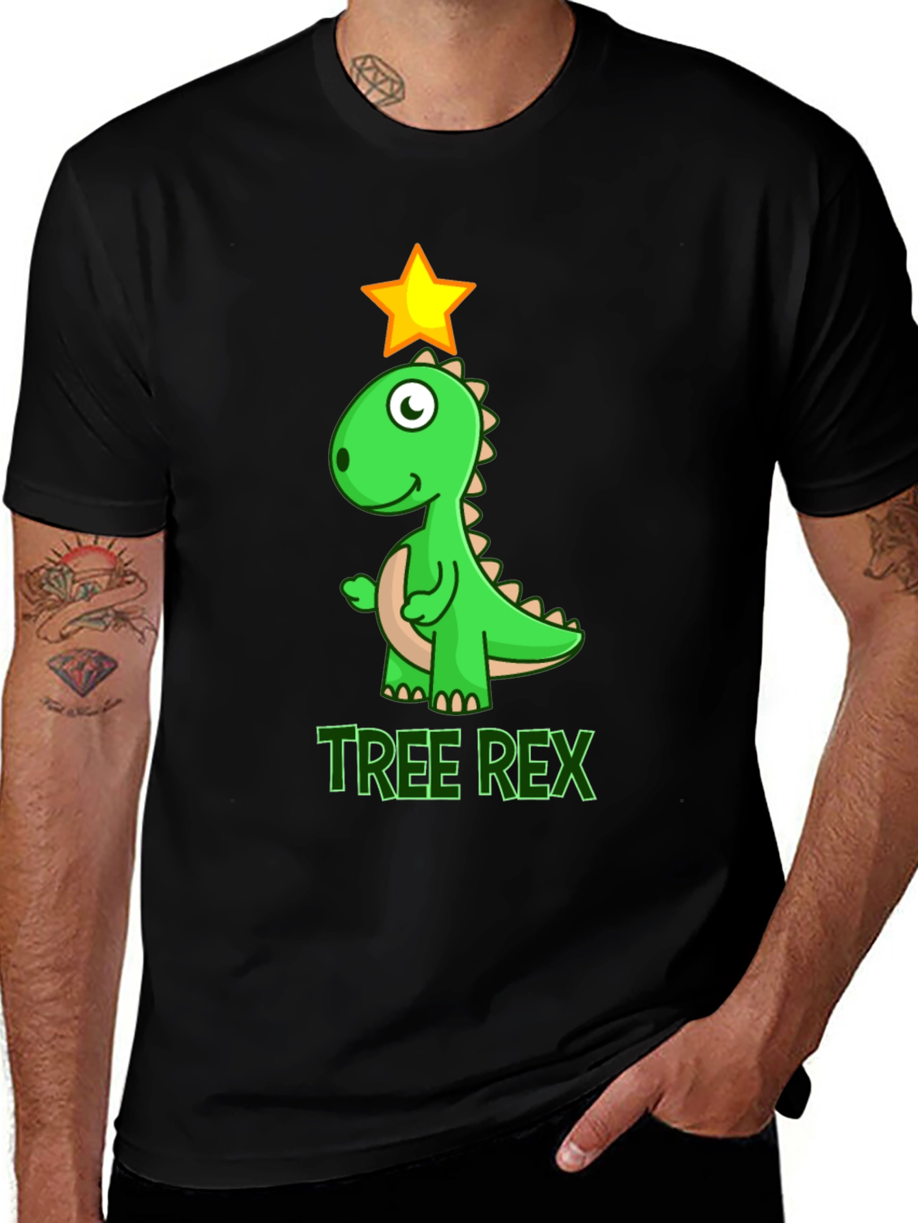 Tree Rex T-Shirt - Festive Dinosaur Tee