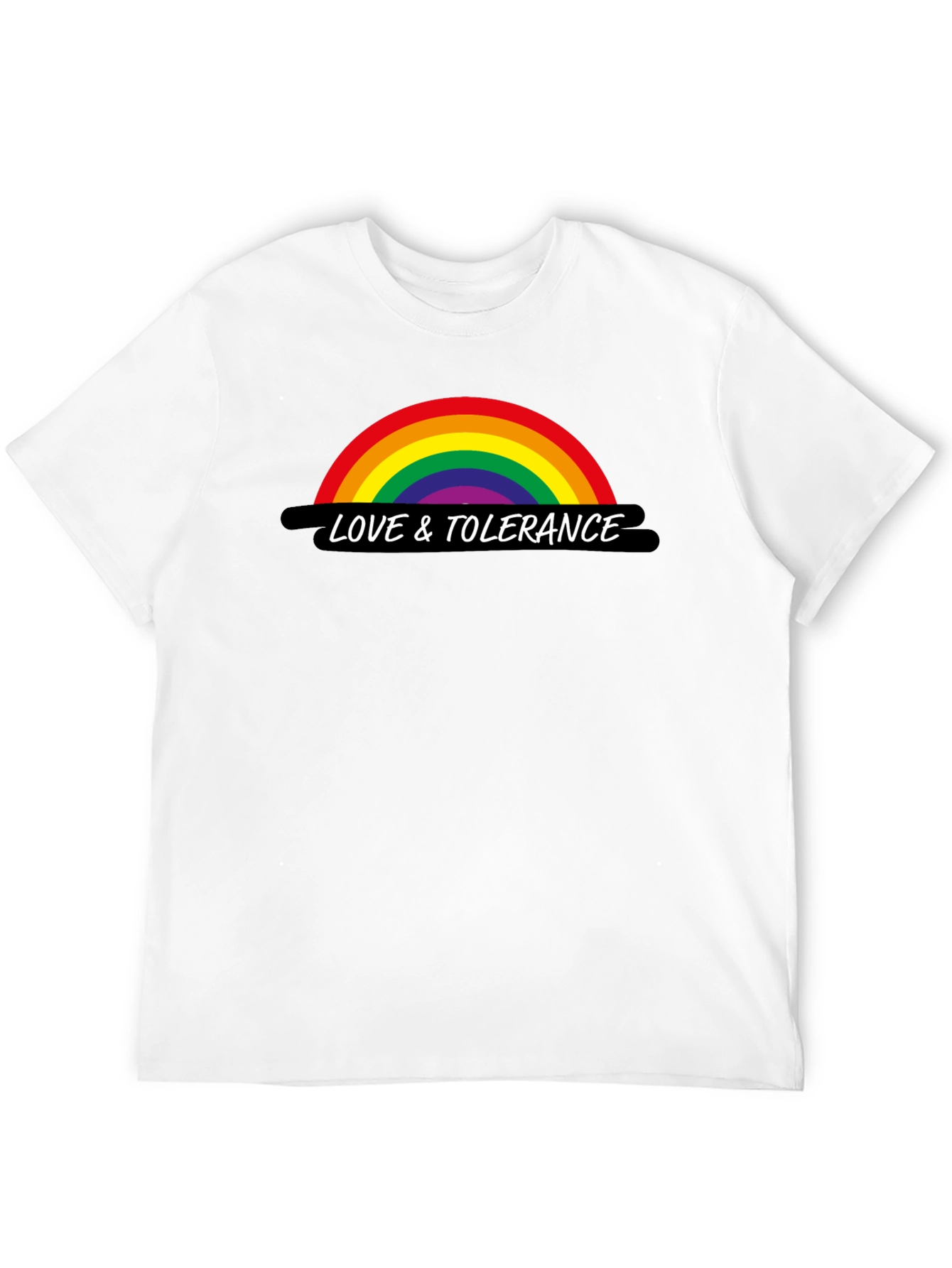 Love & Tolerance Rainbow Graphic T-Shirt