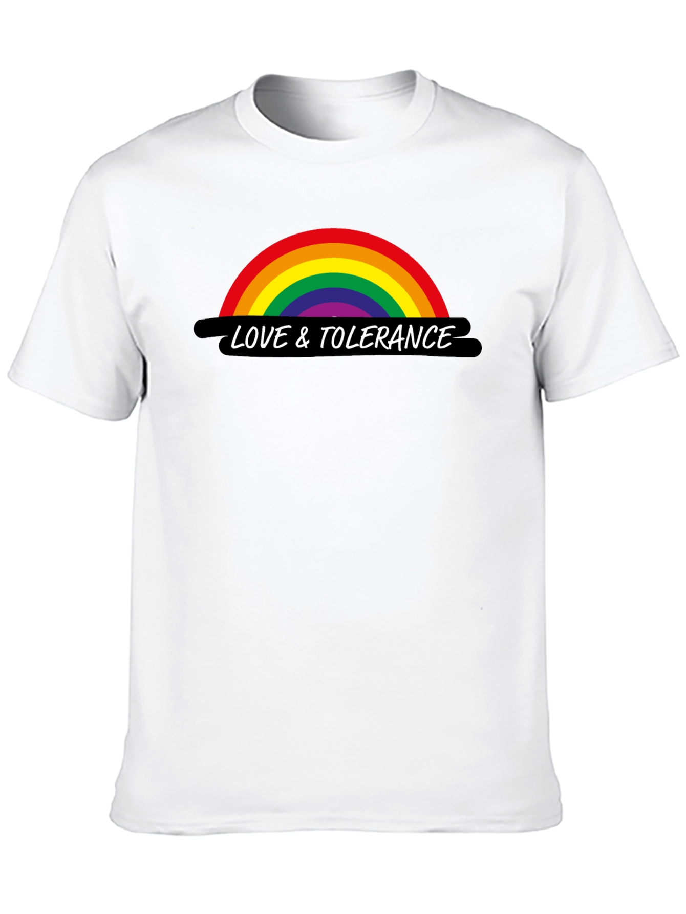 Love & Tolerance Rainbow Graphic T-Shirt