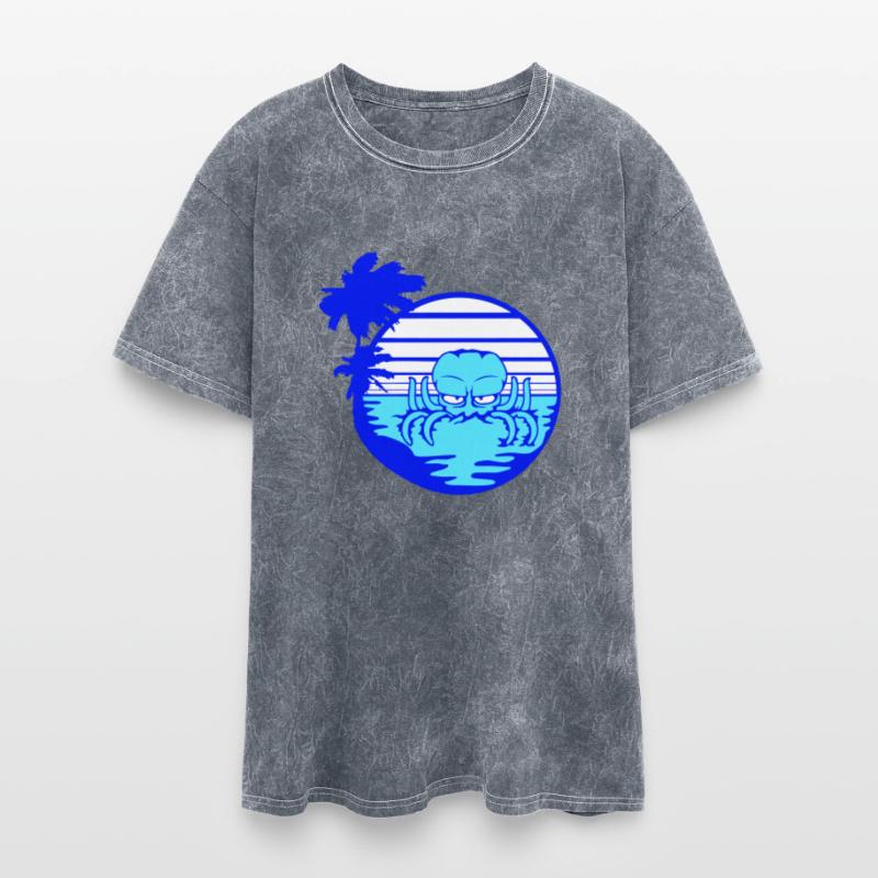 Octopus sea sunset beach vacation lines kraken fun