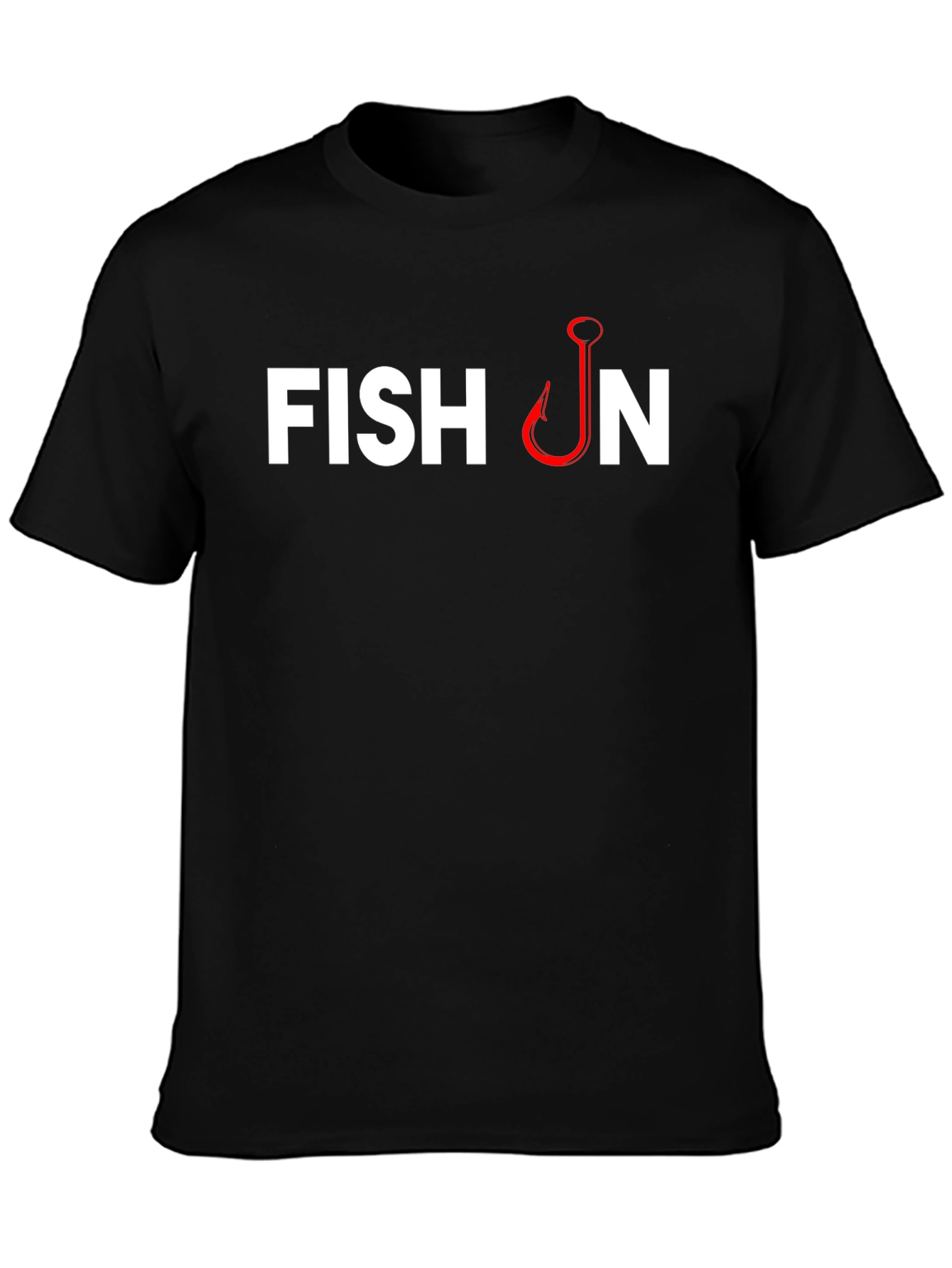 Fish On T-Shirt - Fishing Hook Design