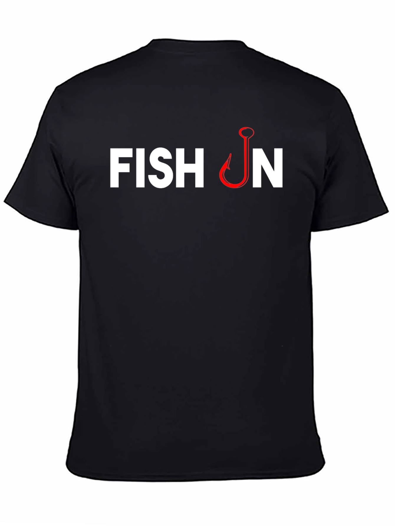 Fish On T-Shirt - Fishing Hook Design