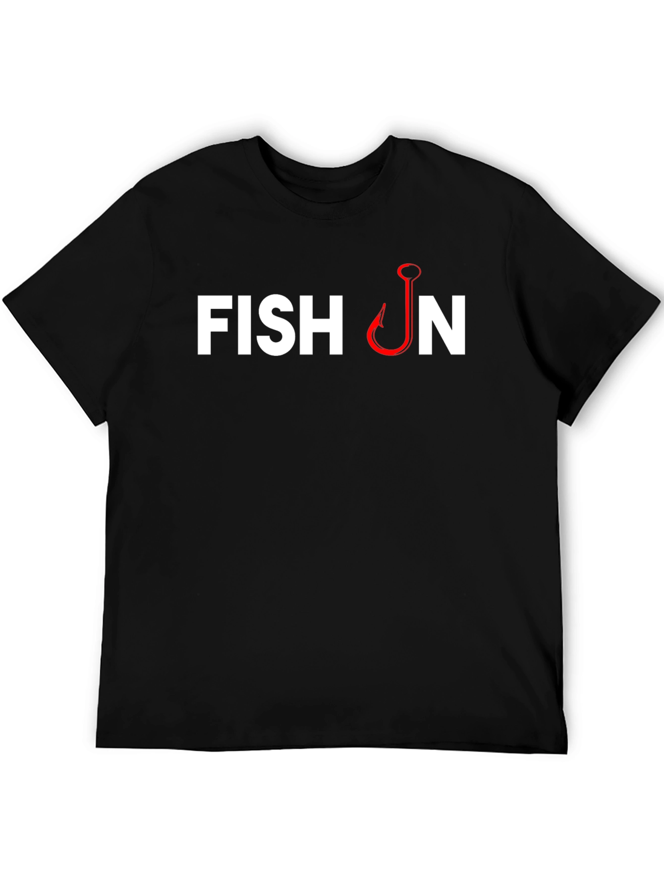 Fish On T-Shirt - Fishing Hook Design
