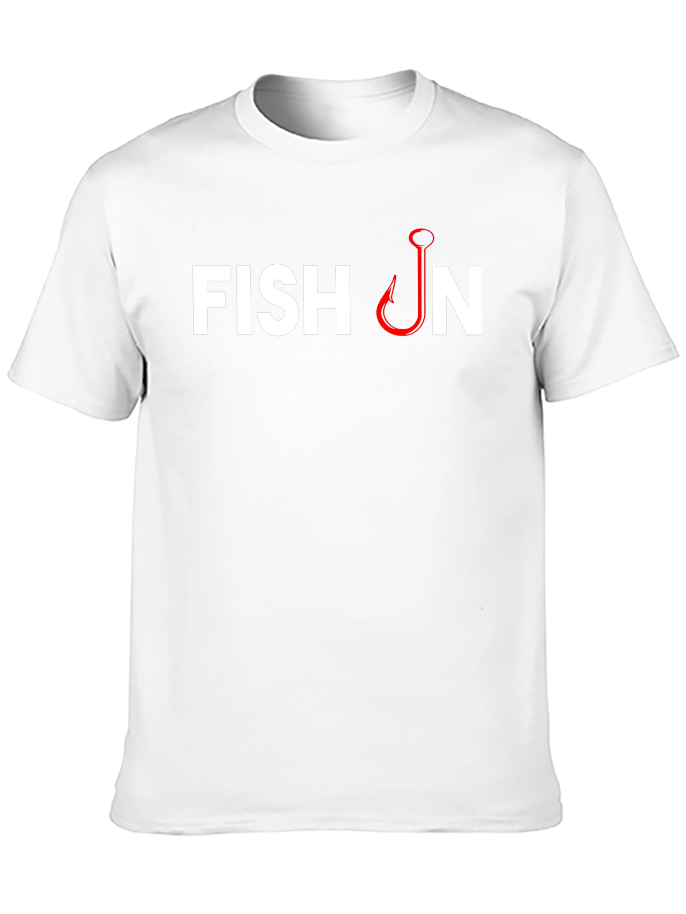 Fish On T-Shirt - Fishing Hook Design