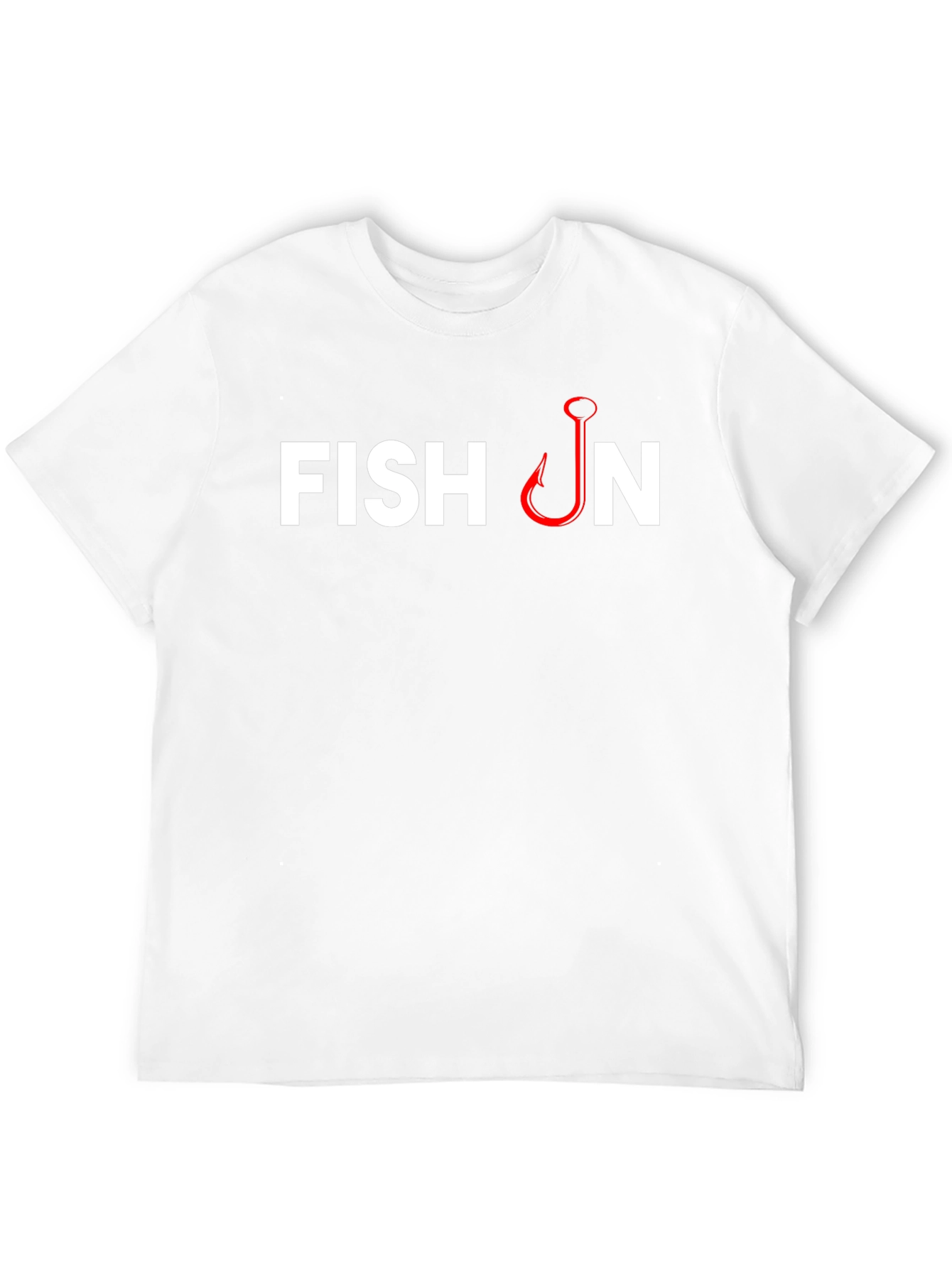 Fish On T-Shirt - Fishing Hook Design