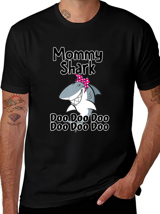 Mommy Shark T-Shirt - Doo Doo Doo - Black Tee
