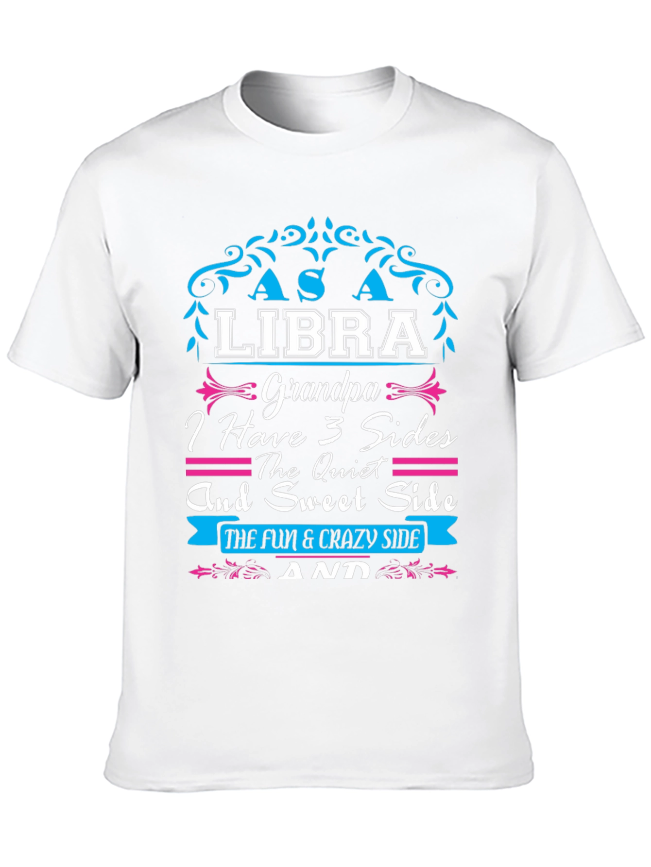 Libra Grandpa T-Shirt - 3 Sides Graphic Tee