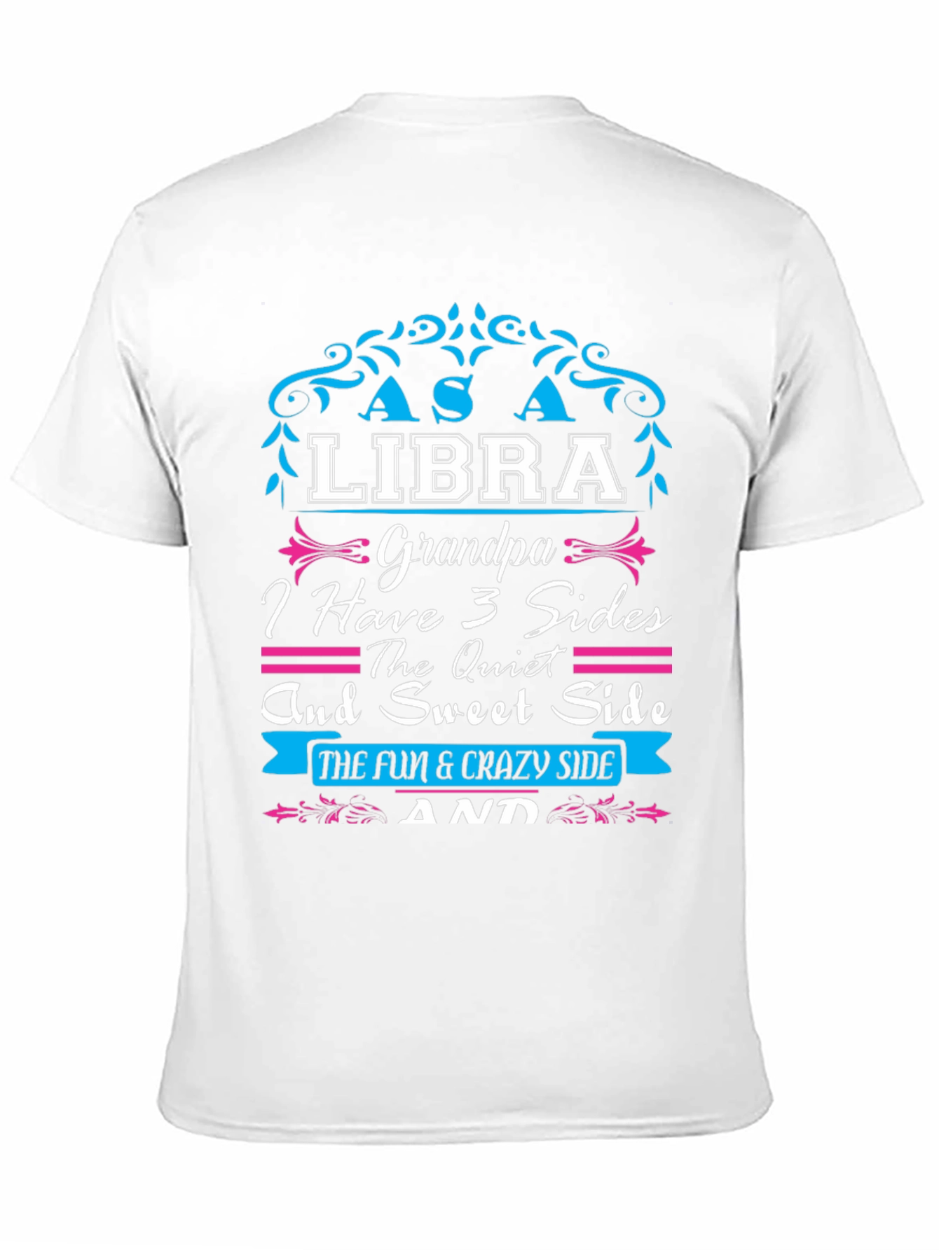 Libra Grandpa T-Shirt - 3 Sides Graphic Tee