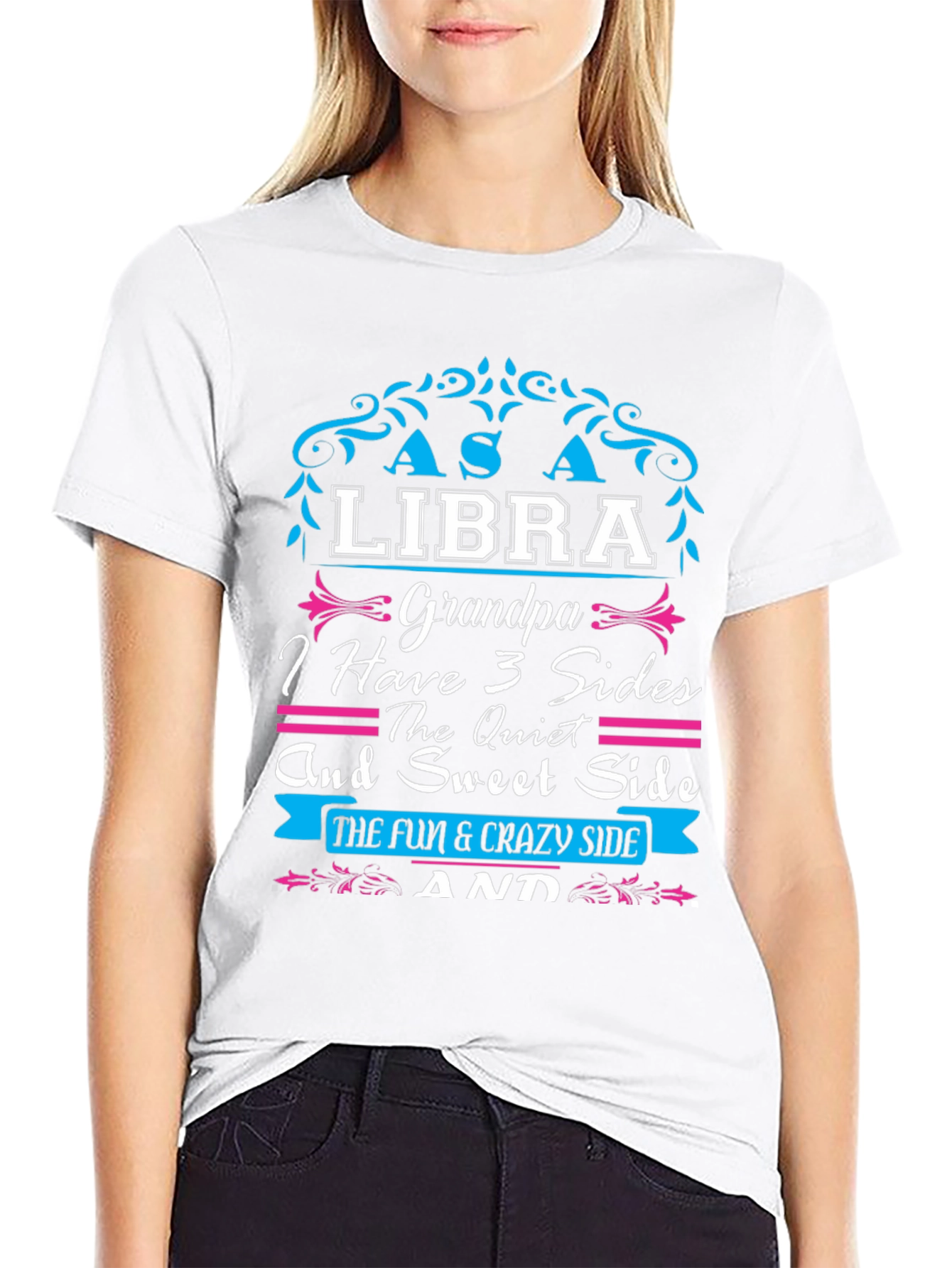 Libra Grandpa T-Shirt - 3 Sides Graphic Tee
