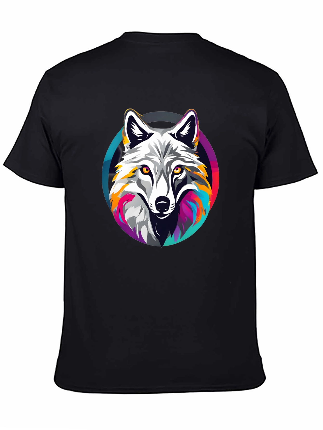 Wolf Graphic Tee - Stylish Mens Black T-Shirt