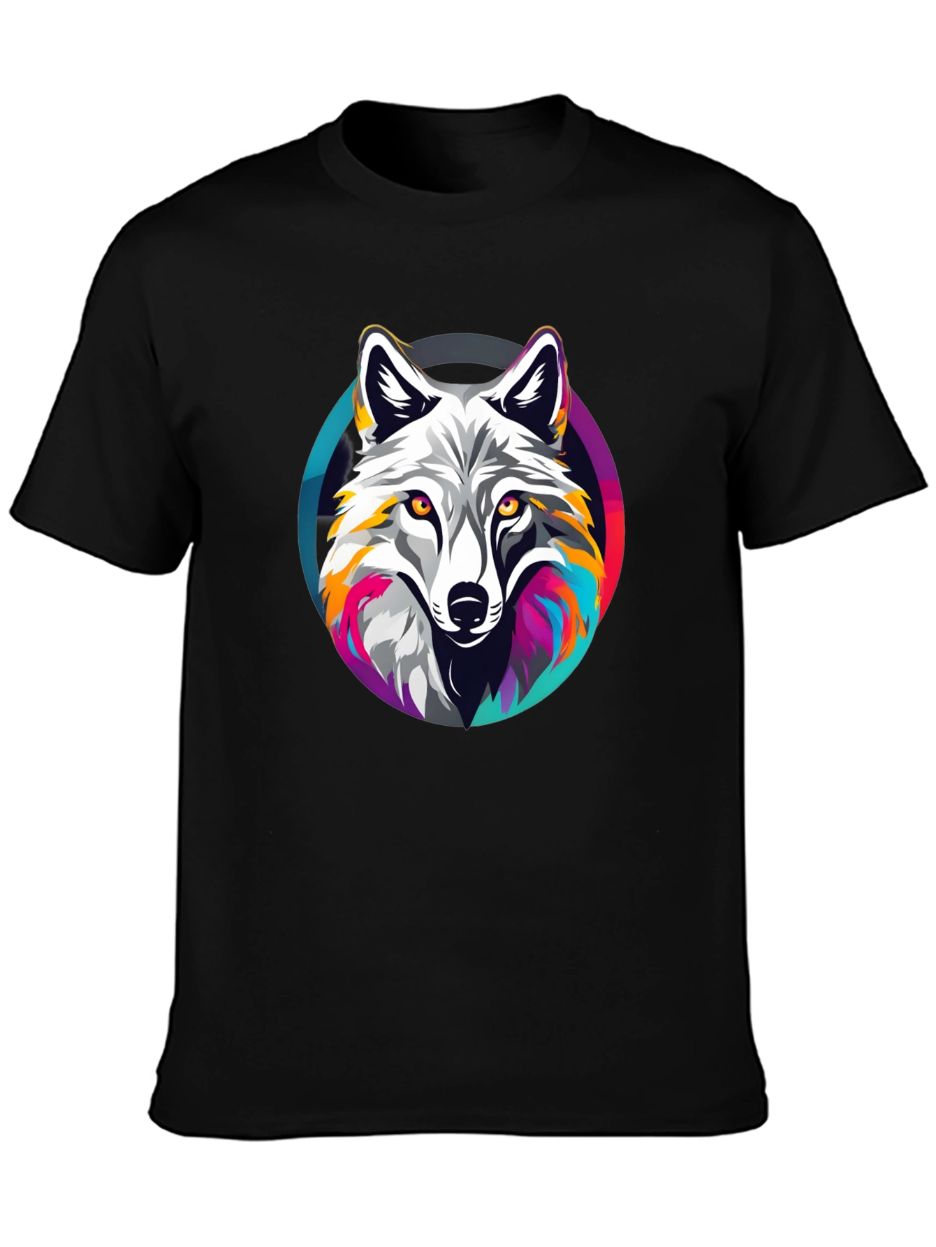 Wolf Graphic Tee - Stylish Mens Black T-Shirt