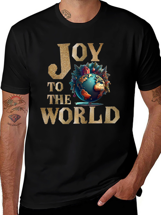 Joy to the World Graphic Tee - Christmas Holiday T-Shirt