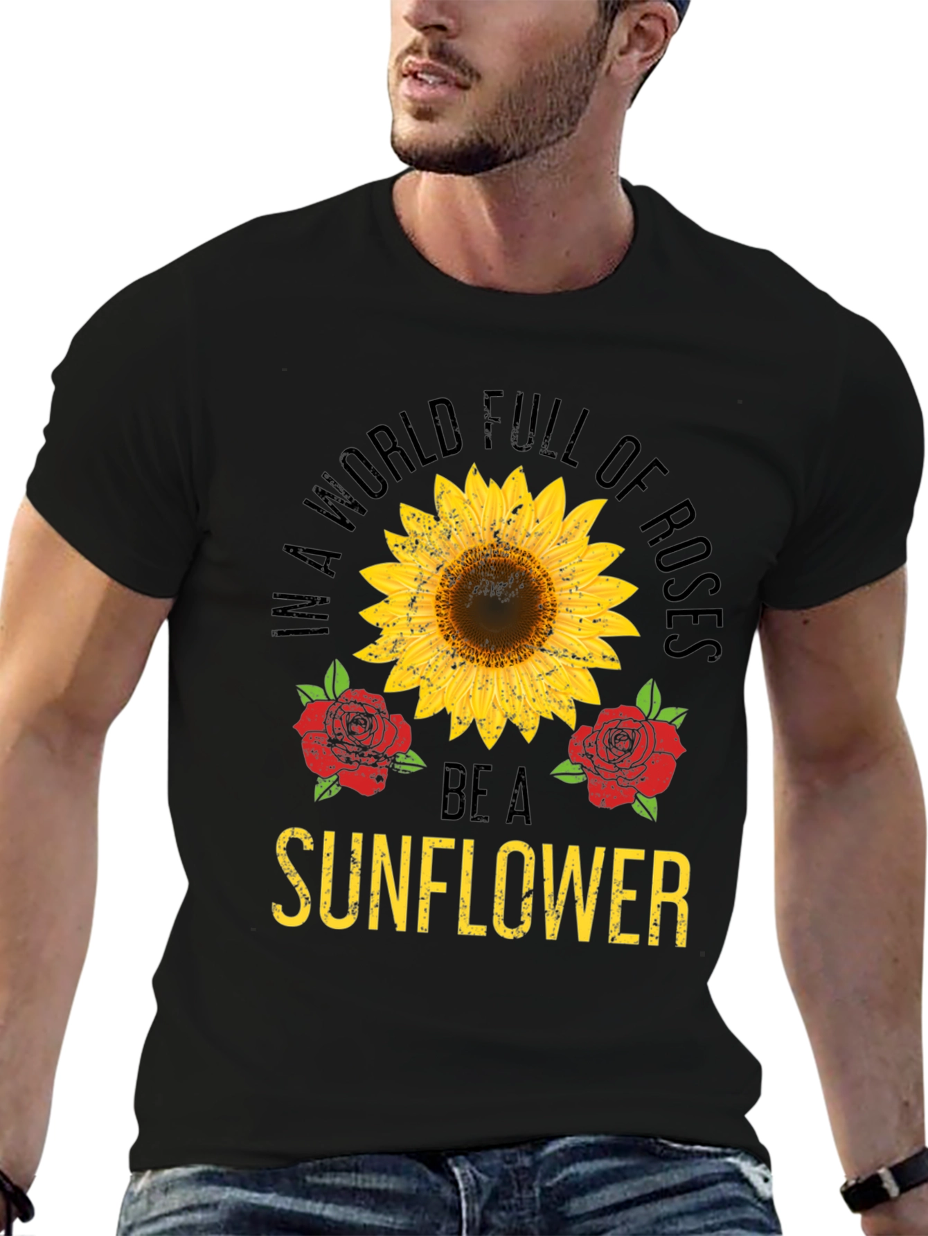 Be a Sunflower T-Shirt - Floral Graphic Tee