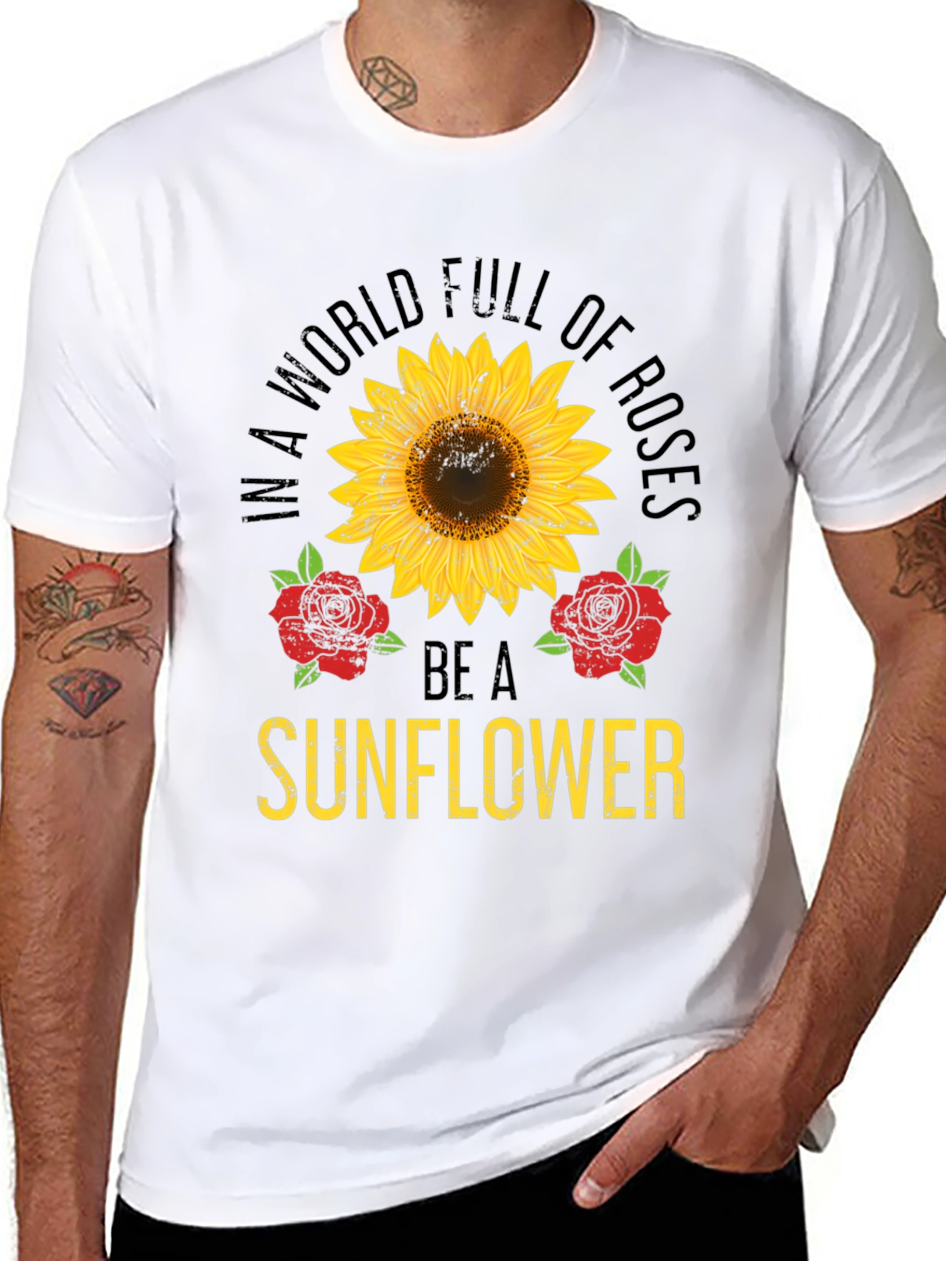 Be a Sunflower T-Shirt - Floral Graphic Tee