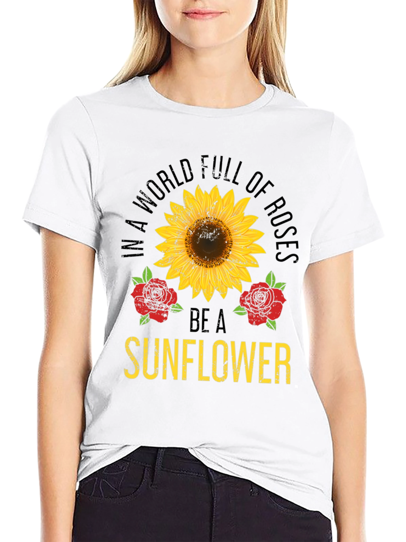 Be a Sunflower T-Shirt - Floral Graphic Tee