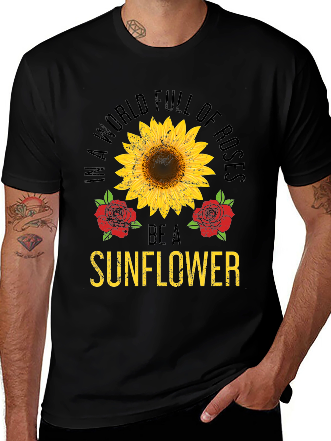 Be a Sunflower T-Shirt - Floral Graphic Tee