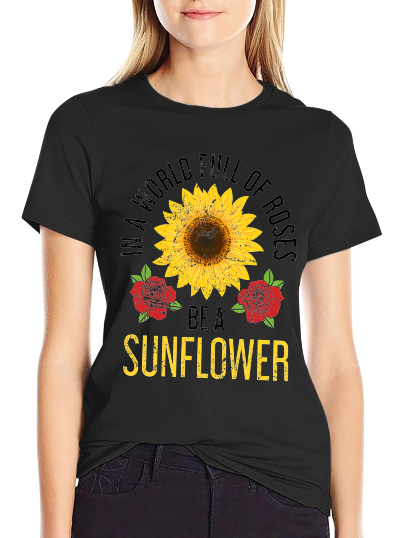Be a Sunflower T-Shirt - Floral Graphic Tee