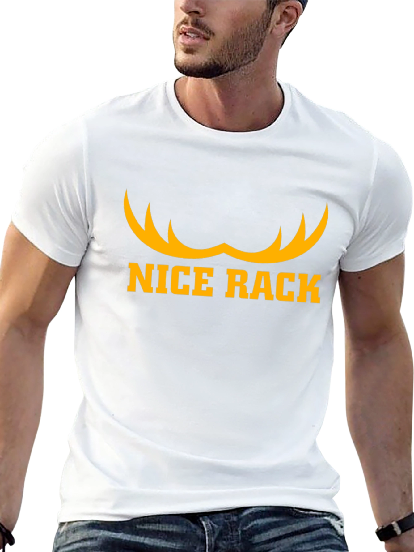 Nice Rack Antler T-Shirt - Black