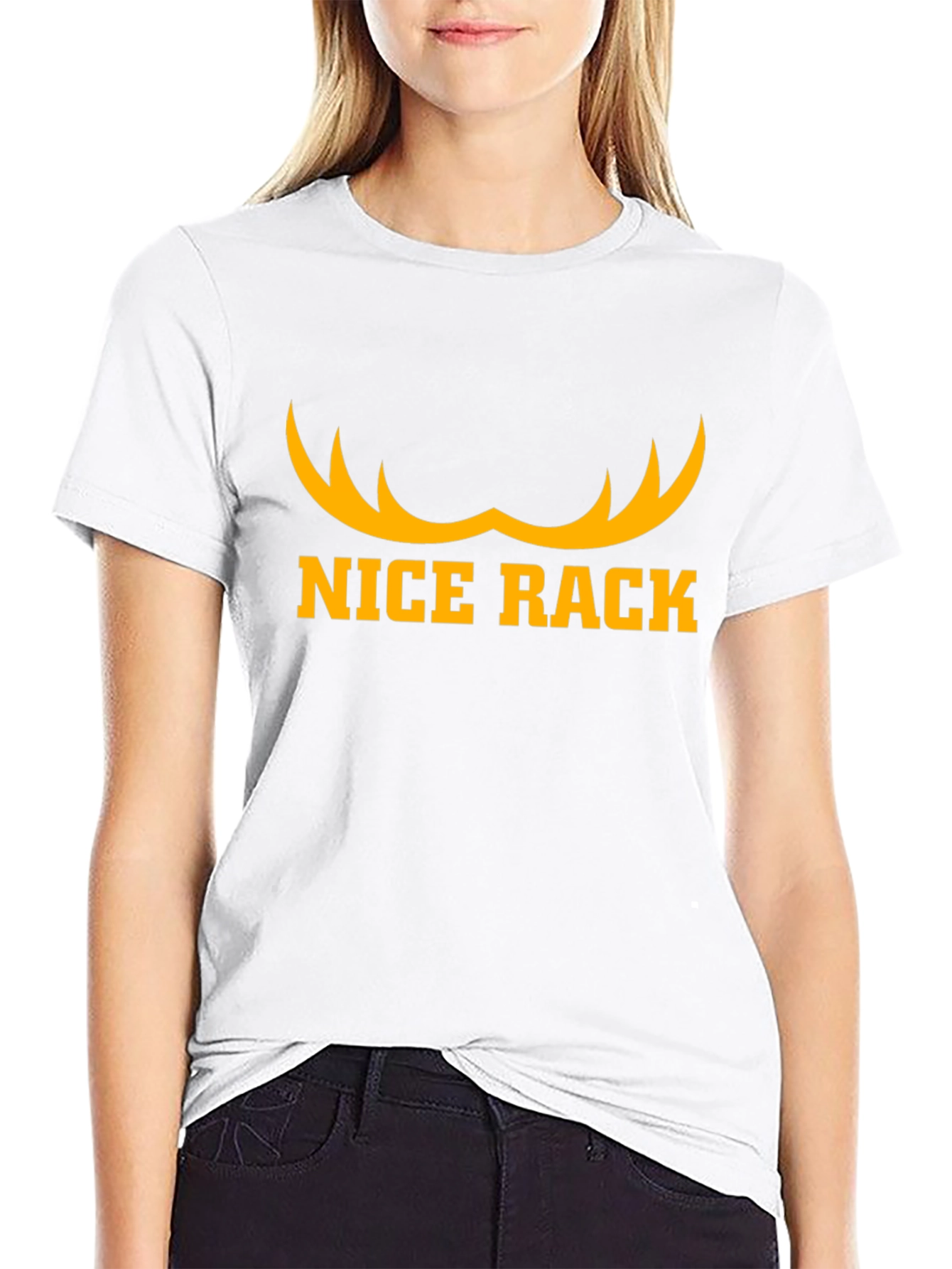 Nice Rack Antler T-Shirt - Black