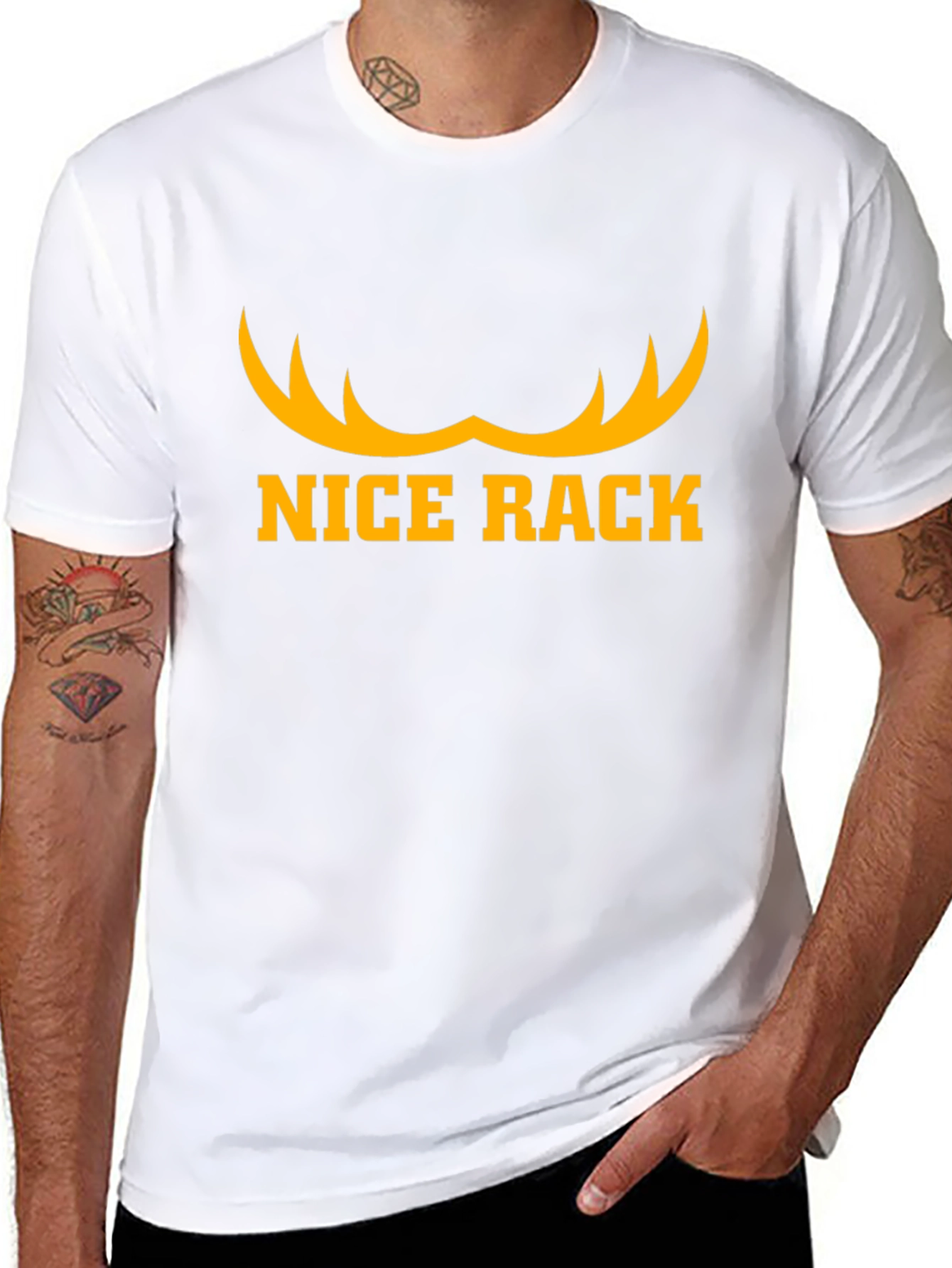 Nice Rack Antler T-Shirt - Black