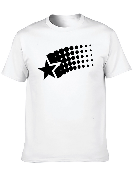 Black Star Burst Graphic Tee - Modern Style