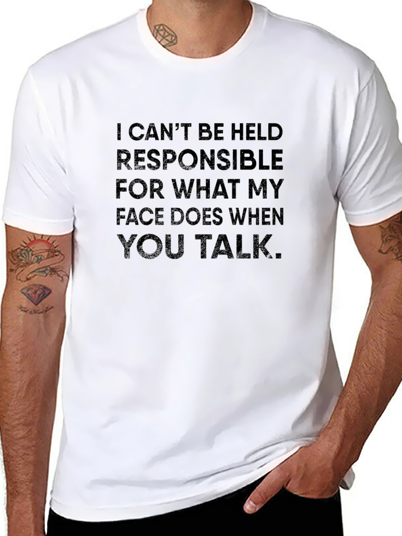 Funny Sarcastic Graphic Tee - Face Reaction T-Shirt
