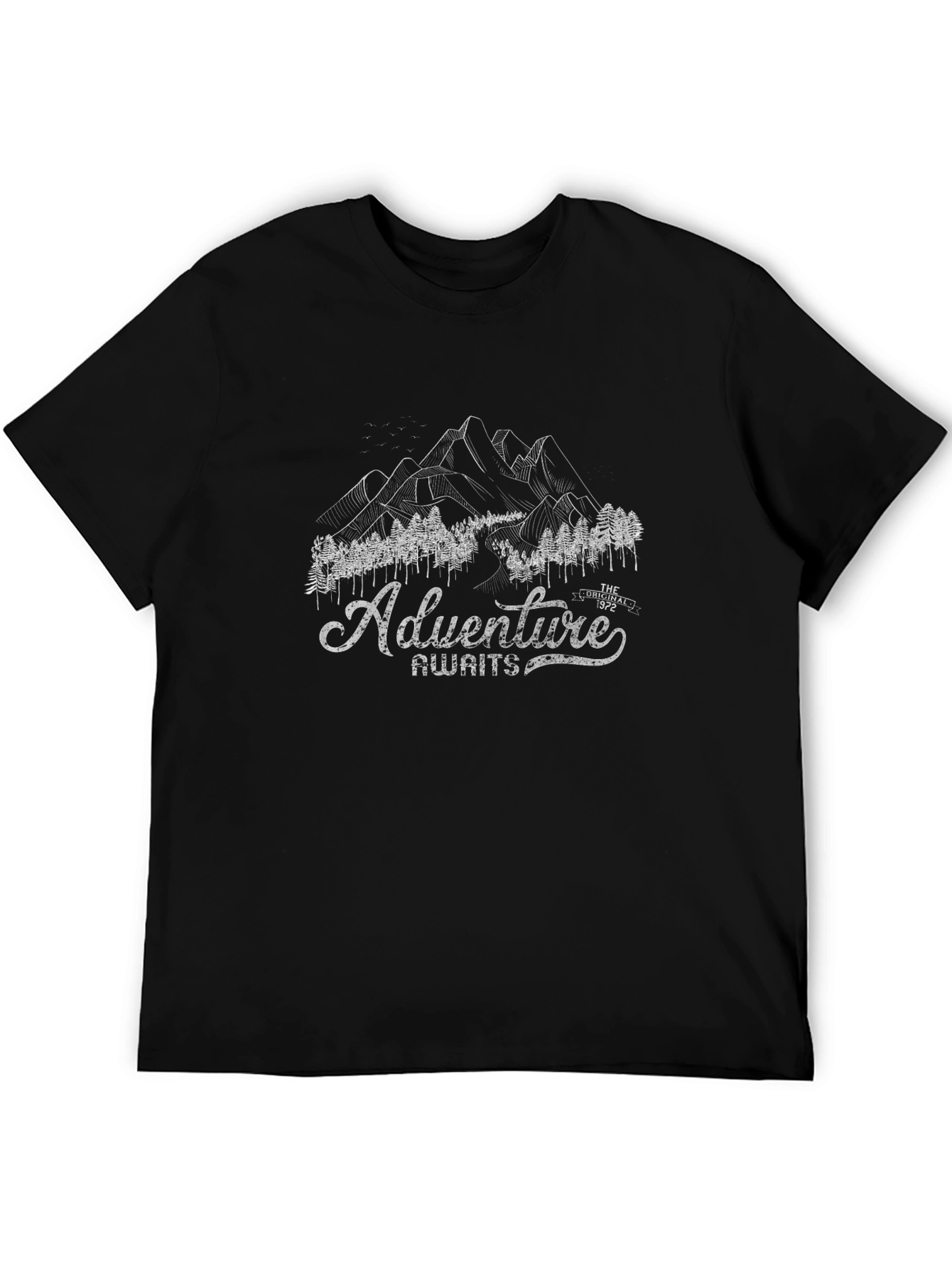 Adventure Awaits Graphic T-Shirt - Mountain Design